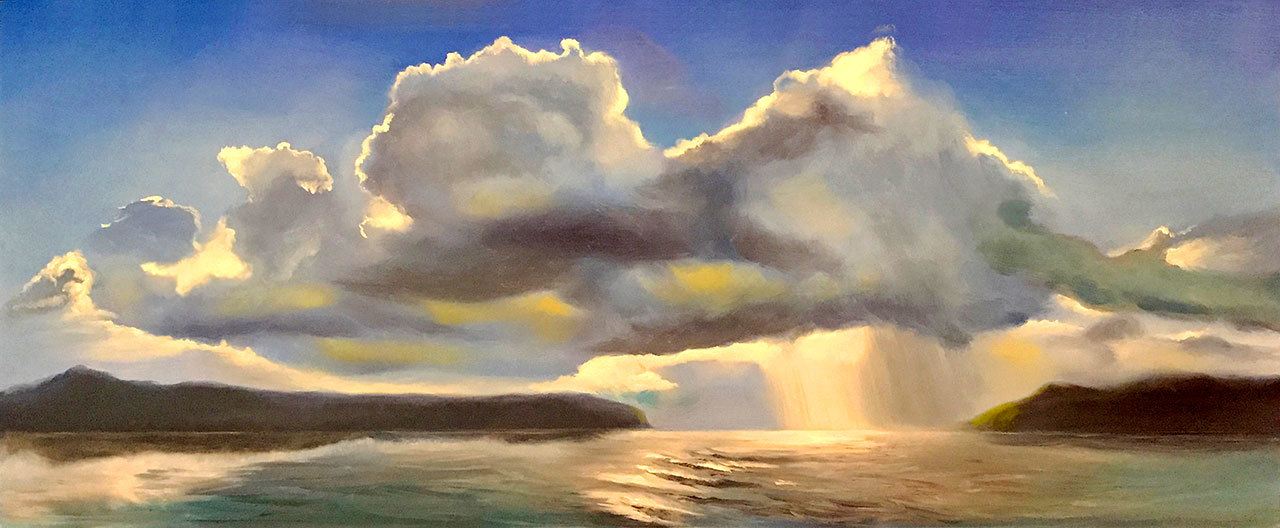 This oil painting by Susan Martin Spar, titled “Sun shower,” will be on display during Gallery Walk at Gallery 9, 1012 Water St. (Susan Martin Spar)