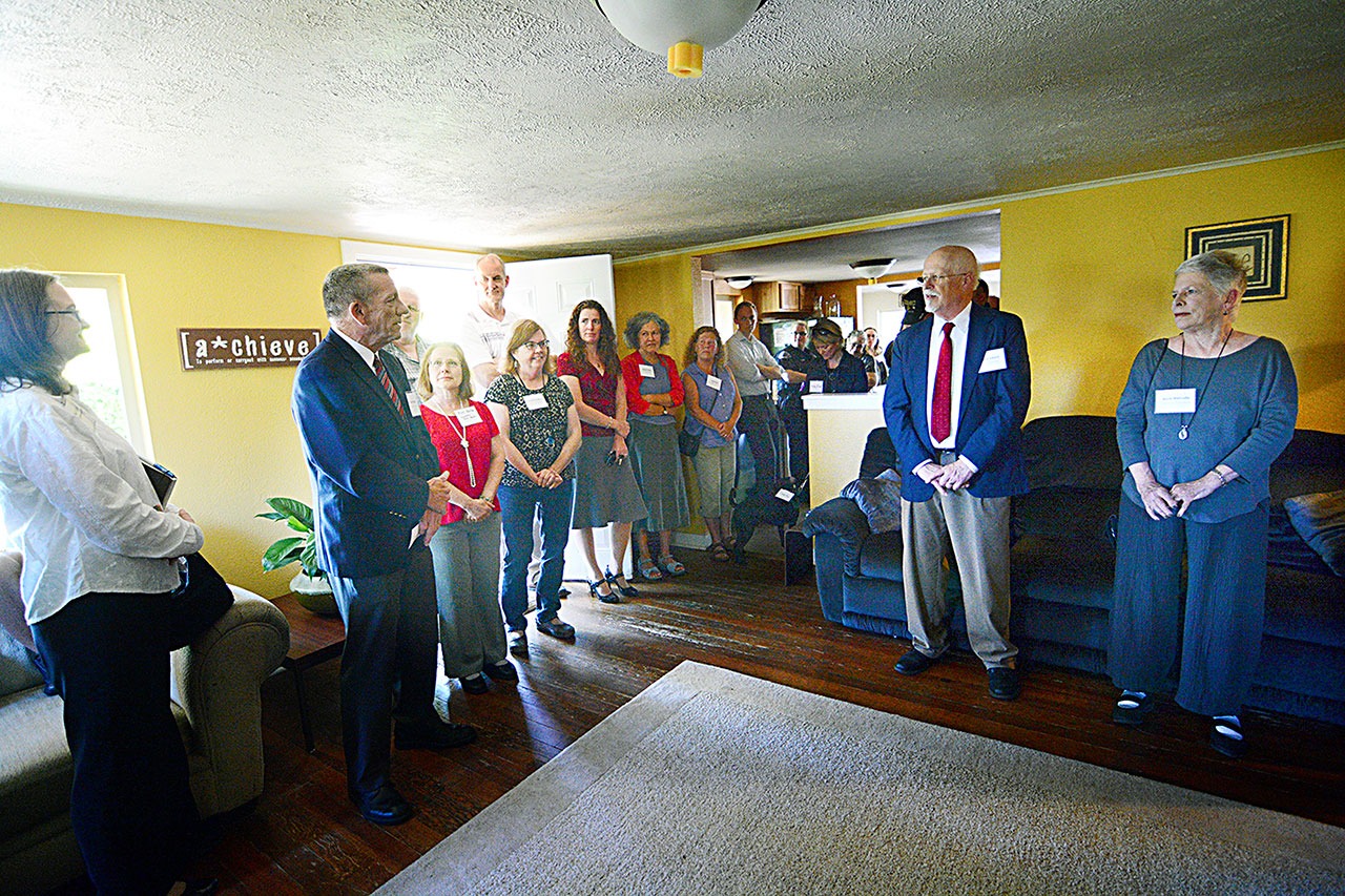 County officials tour Jefferson County’s alternative juvenile justice facility, the Proctor House. ( Jesse Major/Peninsula Daily News)