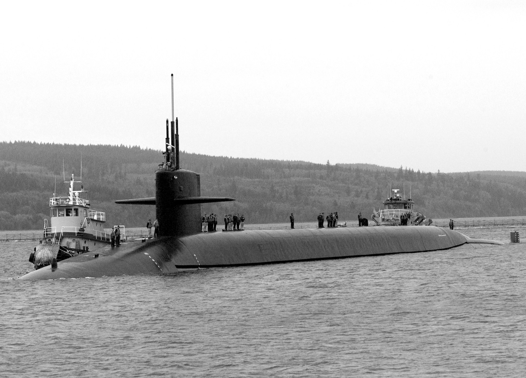 Brian Nokell/U.S. Navy                                The USS Louisiana (SSBN743) arrives for the first time at its new homeport at Naval Base Kitsap, Silverdale, in 2005.