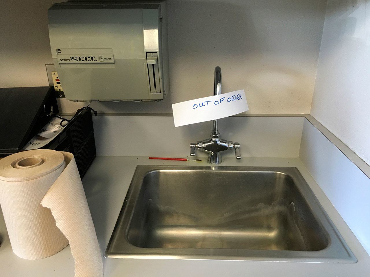 All sink fixtures in Greywolf Elementary School and two at Helen Haller Elementary School are to be replaced before school starts due to concerns about excess lead being found in some of the fixtures. (Matthew Nash/Olympic Peninsula News Group)