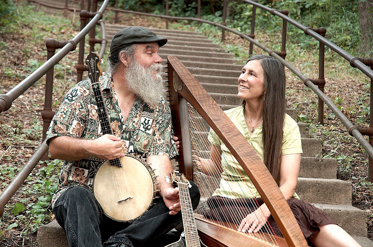 Folk music duo, Curtis & Loretta, seen here, have been jamming together since 1977. — Curtis & Loretta.