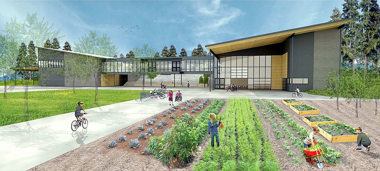 An artist’s rendering of the new elementary school to be built in Port Townsend.