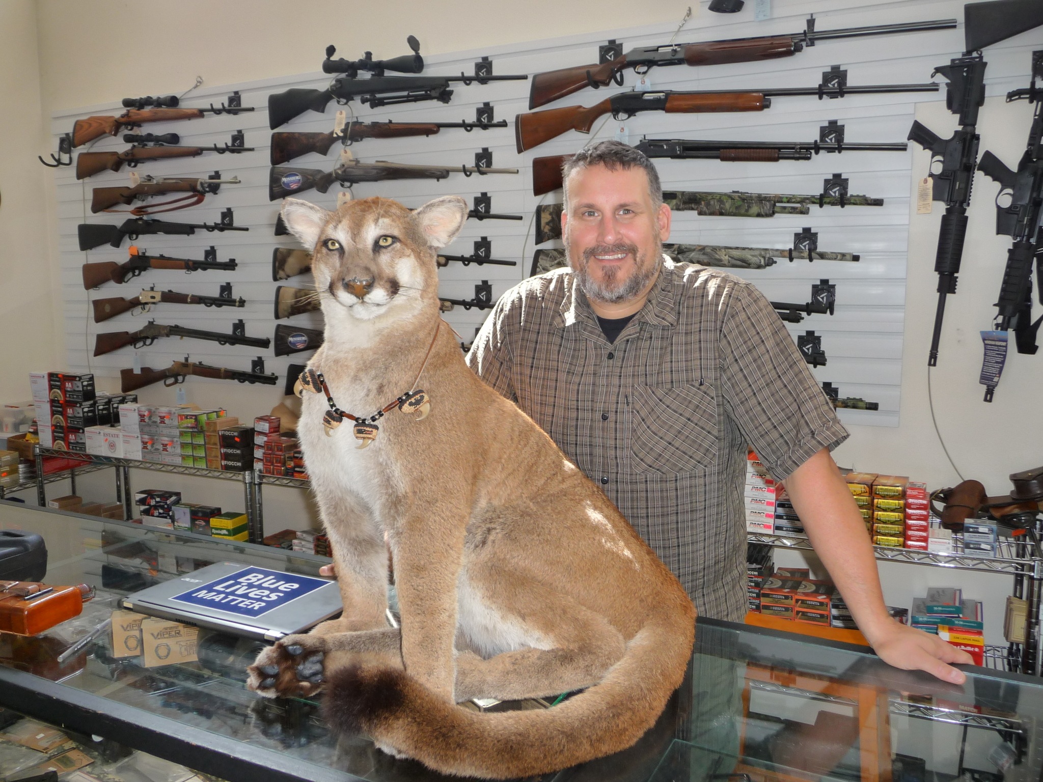 Patricia Morrison Coate/Olympic Peninsula News Group                                Seth Larson is the new owner of Freds, an emergency supplies and gun store in Sequim.                                Patricia Morrison Coate/Olympic Peninsula News Group                                Seth Larson is the new owner of Freds, an emergency supplies and gun store in Sequim.