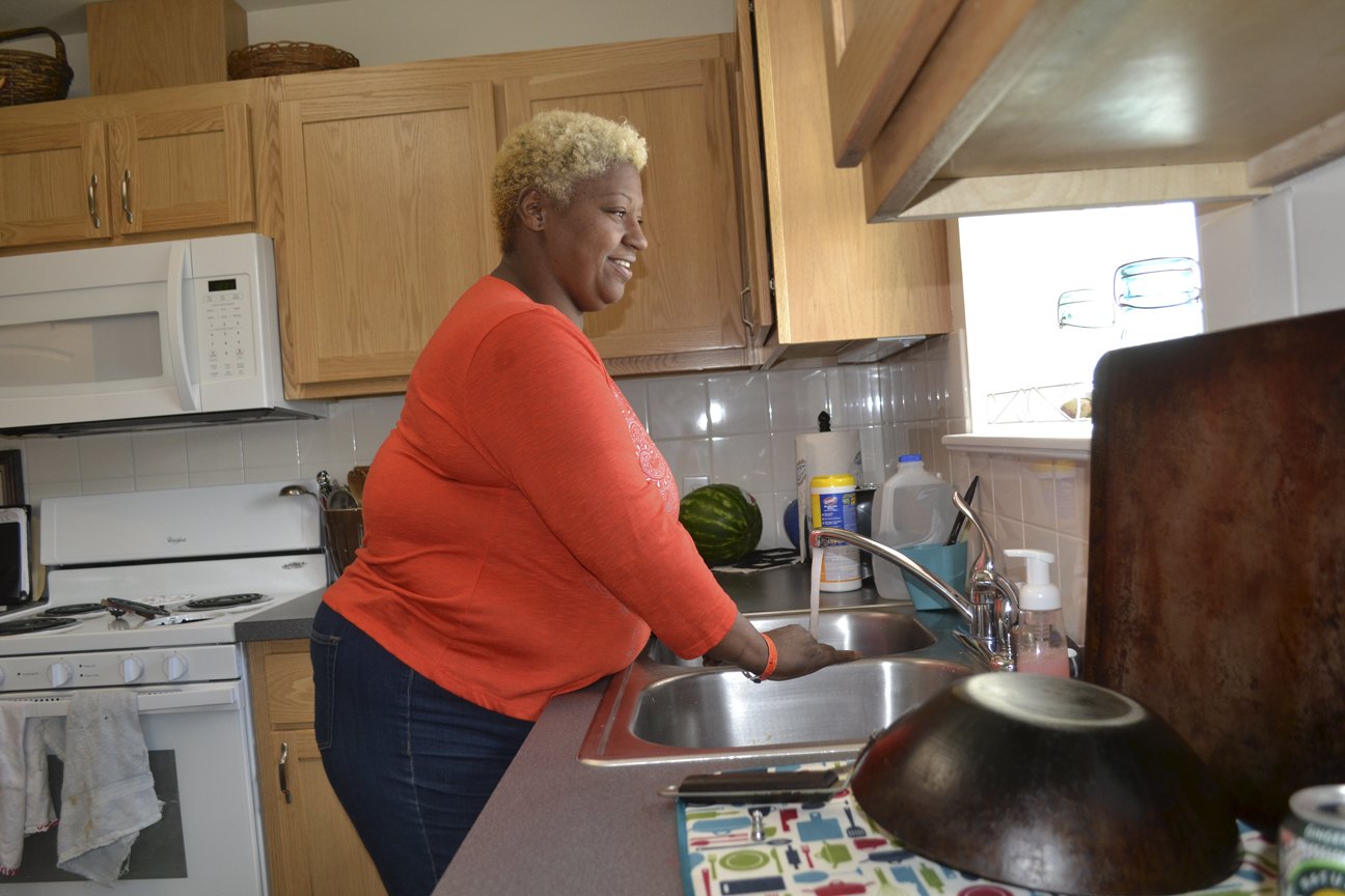 Matthew Nash/Olympic Peninsula News Group                                Eula Cook says her new home through Habitat for Humanity will help she and her granddaughter find a place to create routine and plant roots so that they can grow together.