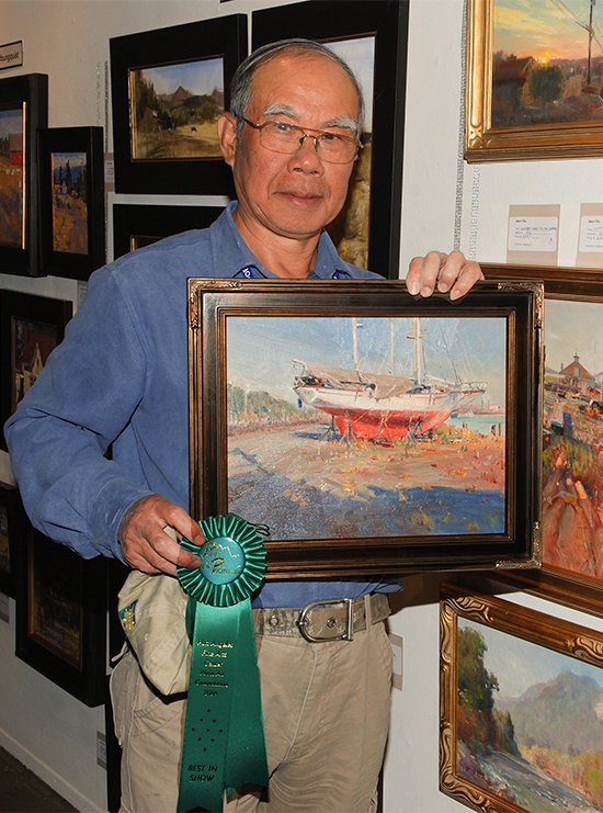 Jason Situ took Best in Show at the 2016 Paint the Peninsula competition with “Port Angeles Boat.”
