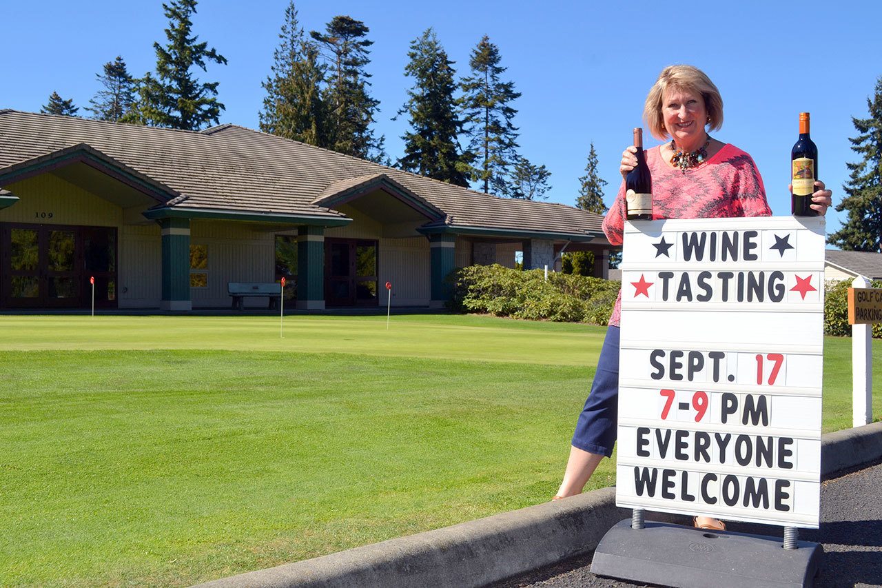 Organizer Pam Grandstrom plans to bring eight wineries featuring 27 wines, including red, white, sparkling and port, to Sunland this Saturday for the club’s fifth wine tasting. (Matthew Nash/Olympic Peninsula News Group)