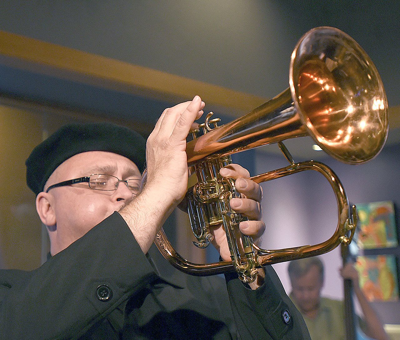 Jazz flugelhornist Dmitri Matheny, seen here, and the David Jones Quartet will perform at 7 p.m. Saturday at the Maier Performance Hall at Peninsula College, 1502 E. Lauridsen Blvd. — Henri Hirschfeld