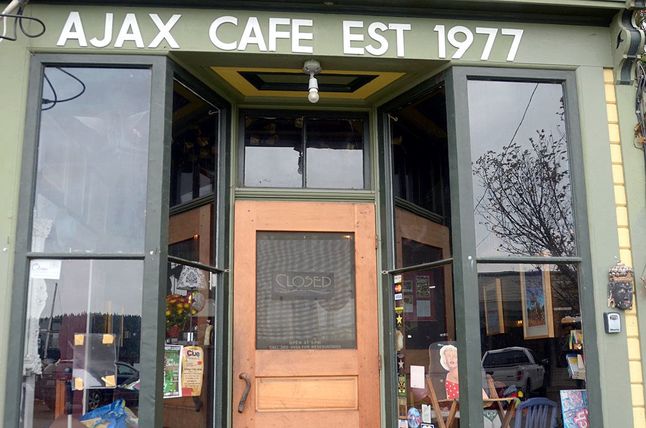 The Ajax Cafe in Port Hadlock is closed indefinitely due to ongoing issues with its septic system. With the rainy season approaching the county deemed the system unsafe for continued use. (Cydney McFarland/Peninsula Daily News)