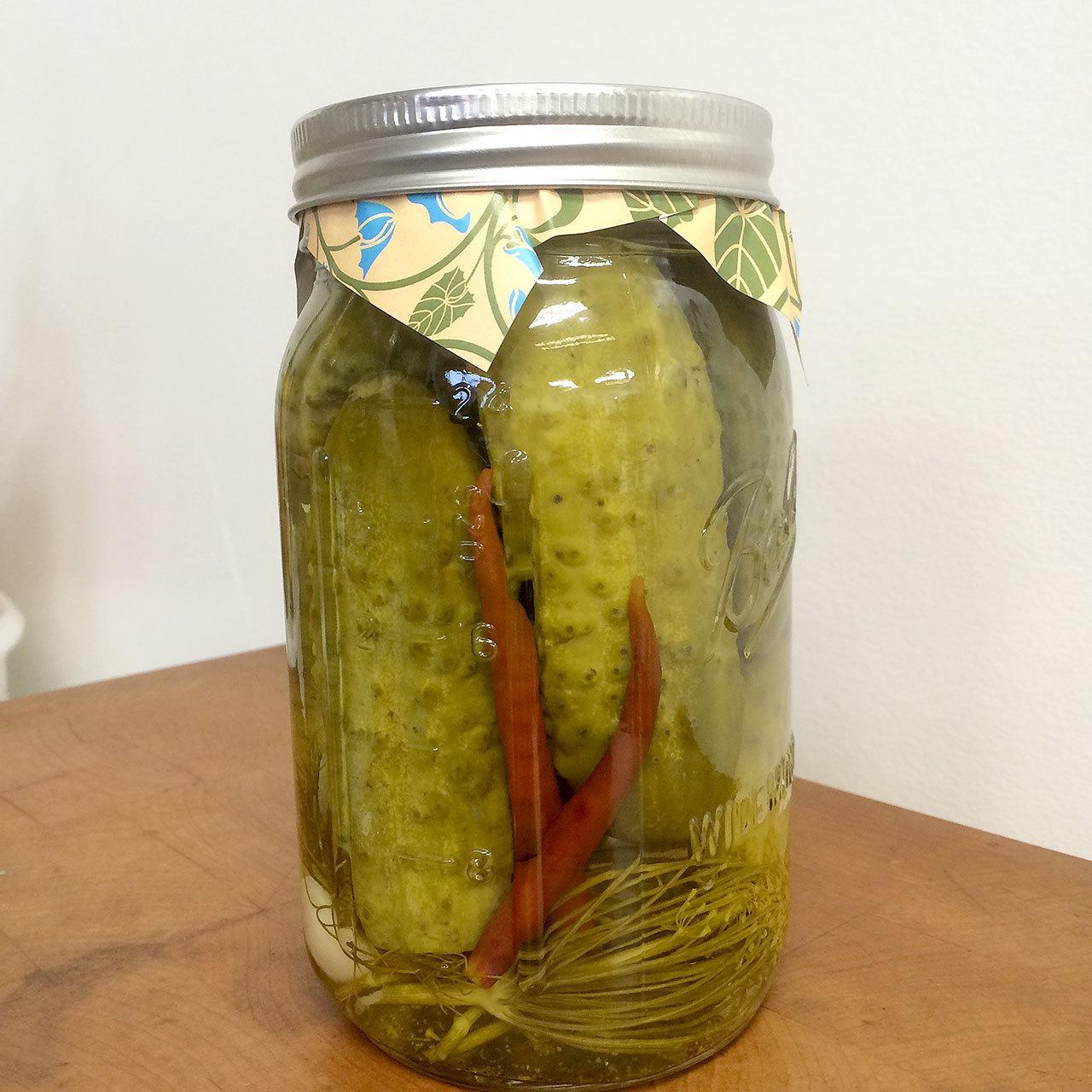 Betsy Wharton can pickle more vegetables than the dill pickles shown here. (Betsy Wharton/for Peninsula Daily News)