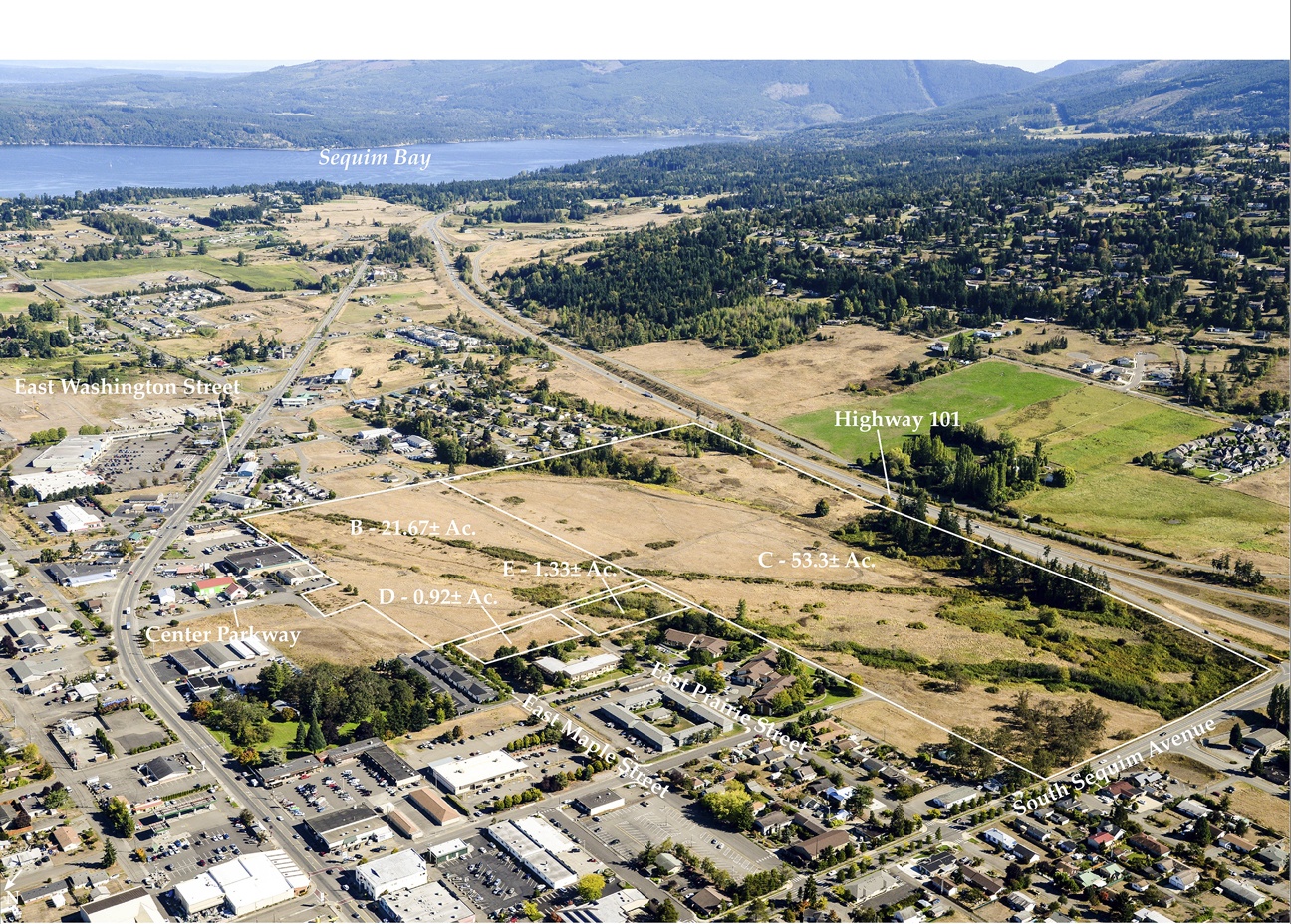Mark Burrowes, co-owner of Bell Creek Village, a 77-plus acre property along Sequim Avenue, said he’s auctioning off the property for personal reasons but he’s optimistic a sale will go through. “It’s a great piece of property,” he said. “Whoever comes in, I’m sure will be a good fit for Sequim.” (Realty Marketing Northwest)