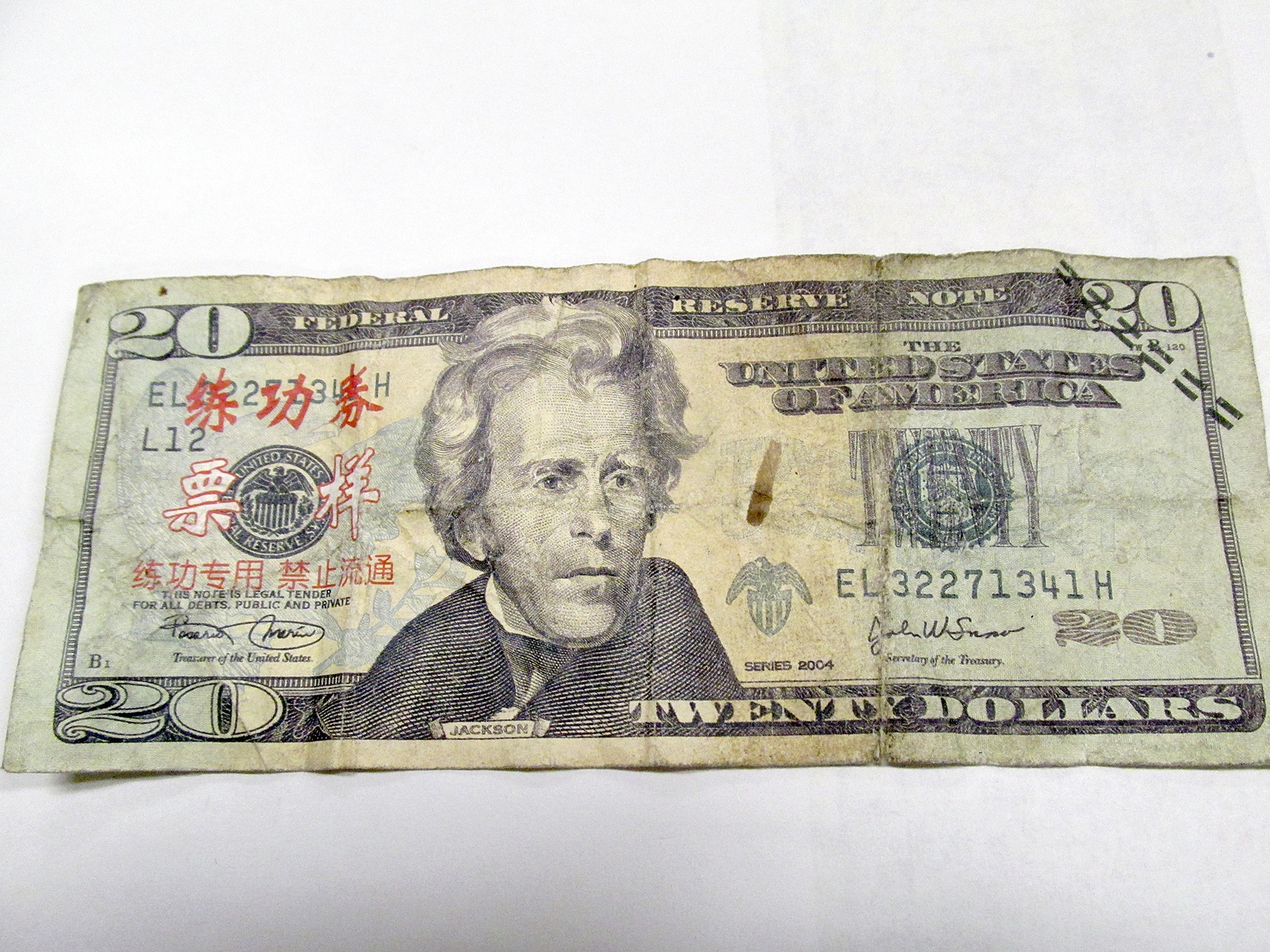 Fake or counterfeit currency that is being circulated in the area. (Deputy Don Kitchen)