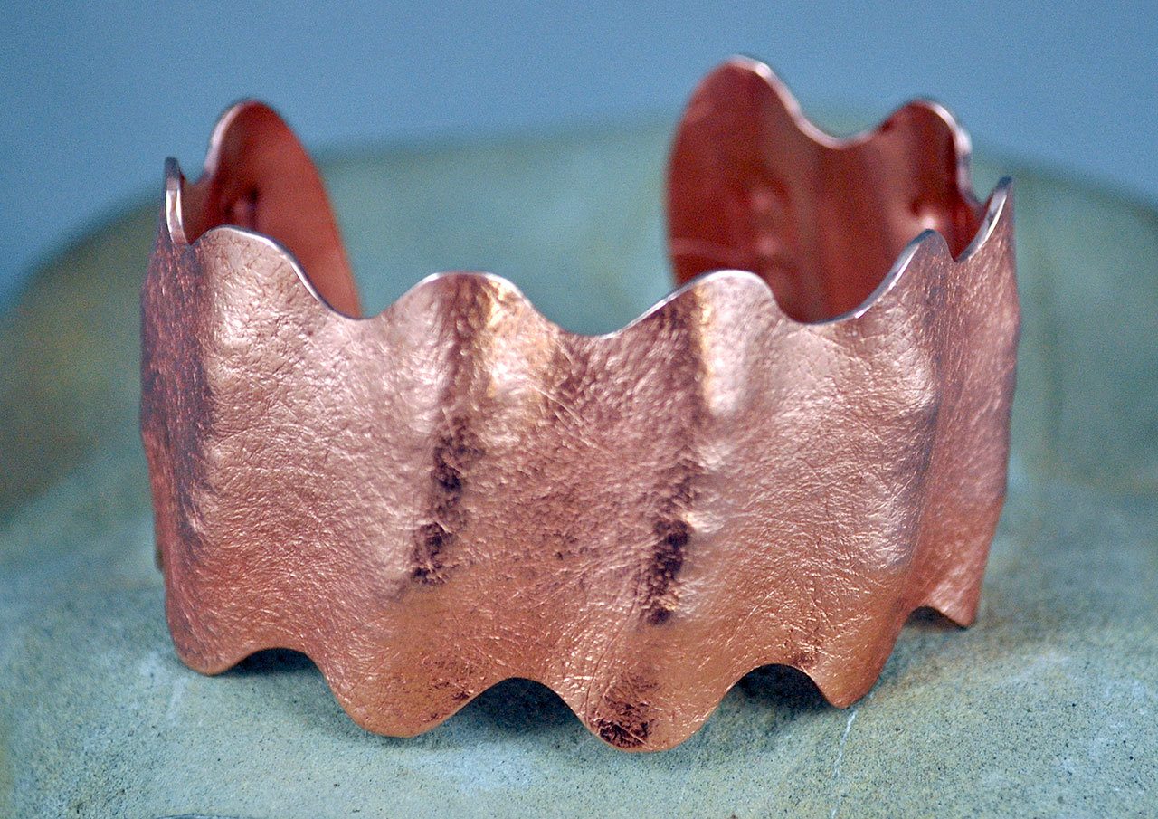 Brian Buntain                                This copper cuff by Brian Buntain will be on display from 4 p.m. to 7 p.m. Saturday at Harbor Art Gallery, 110 E. Railroad Ave., as part of the Second Weekend Art Event.