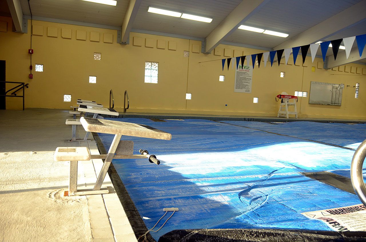 Mountain View Pool in Port Townsend will be closed for another 3 weeks awaiting repairs to the pool’s boilers, which were damaged when a valve broke and flooded the boiler room under the pool. (Cydney McFarland/Peninsula Daily News)
