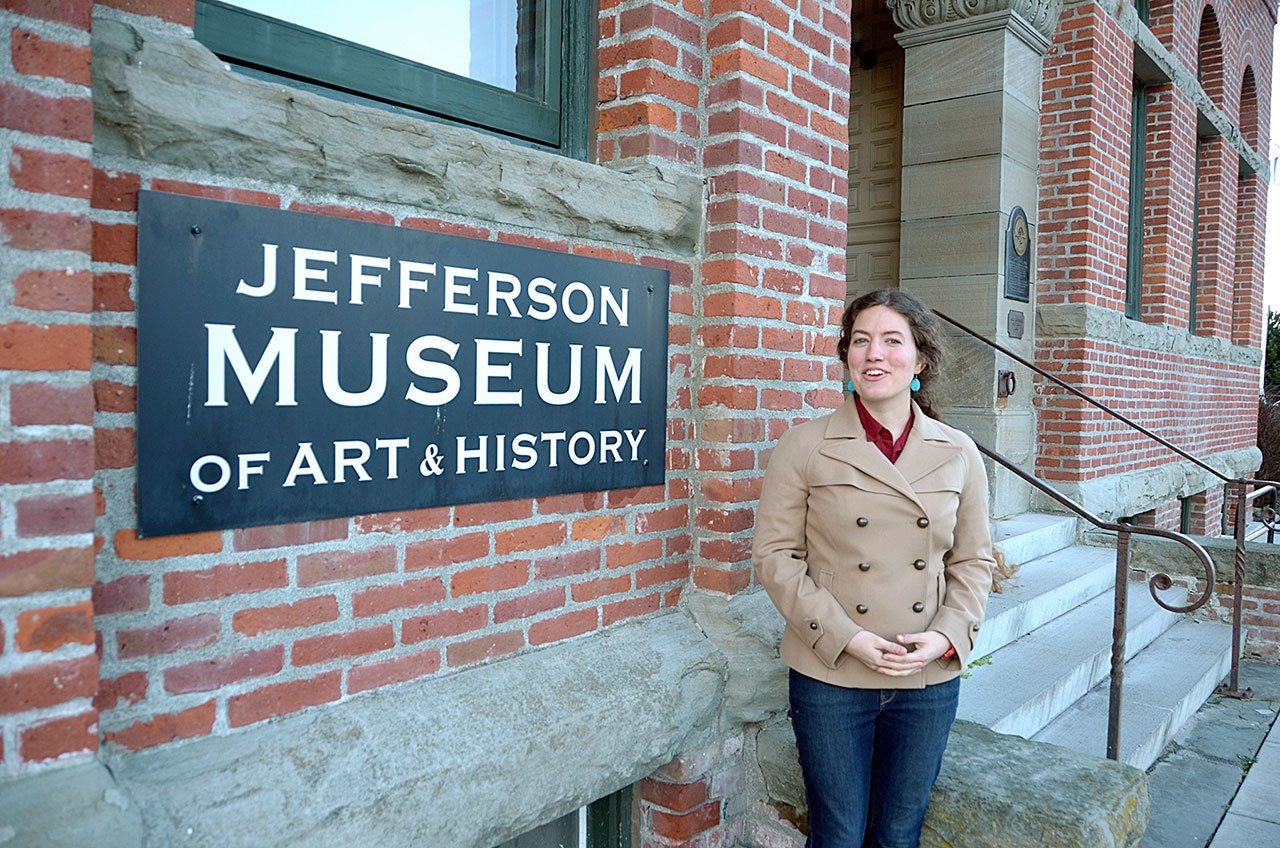 Brooke Weber, the administrative assistant for the Jefferson County Historical Society, is one of the historical society employees that is paid through annual lodging tax allocations. (Cydney McFarland/Peninsula Daily News)
