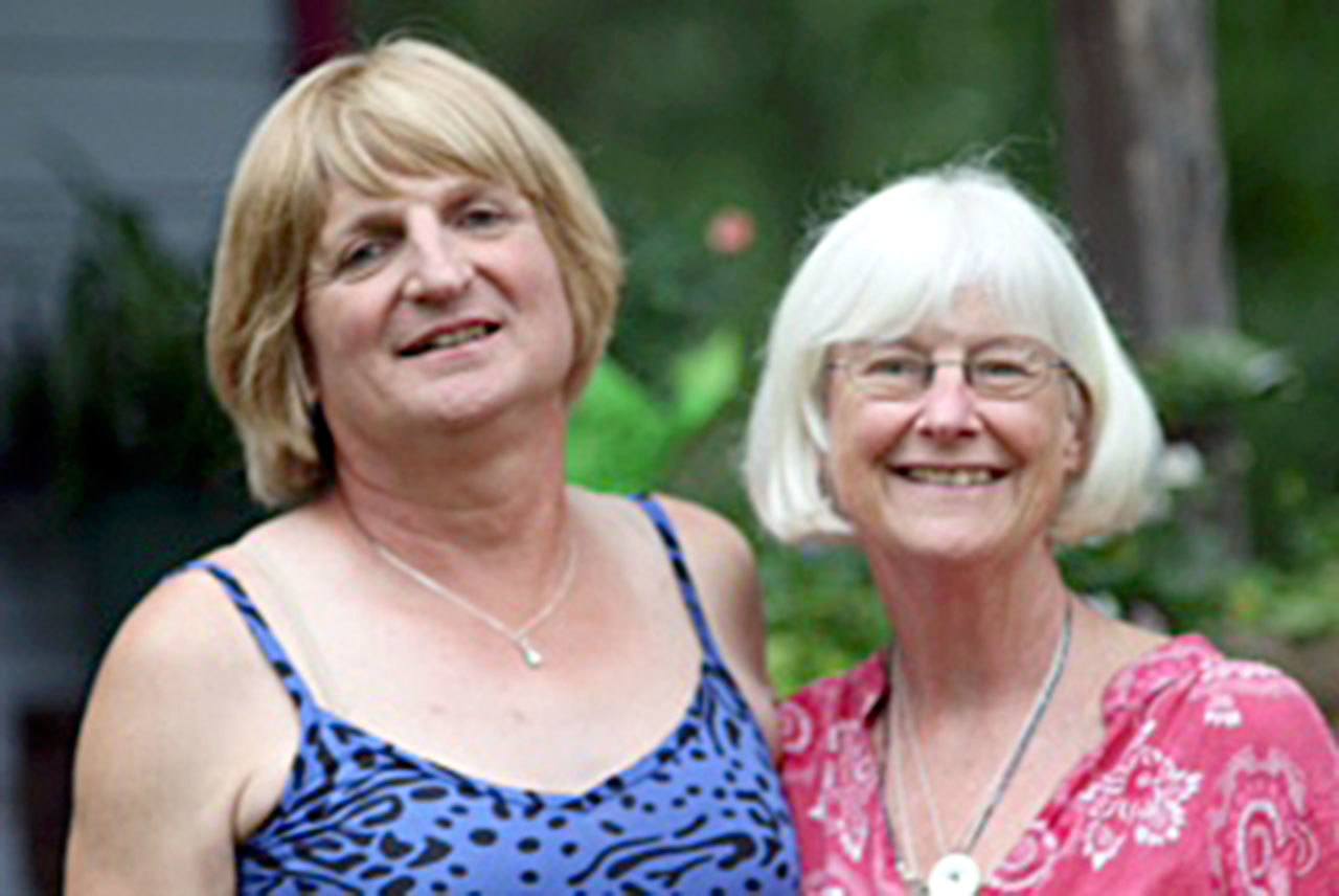 Peninsula couple Susan and Cindy Brittain were featured in the documentary “Just Gender,” which will be shown at the second annual Transgender Day of Remembrance in Port Townsend. The two will be attending the event to take part in the candlelight vigil and participate in a discussion about life as a transgender couple in Jefferson County. (Susan Brittain)