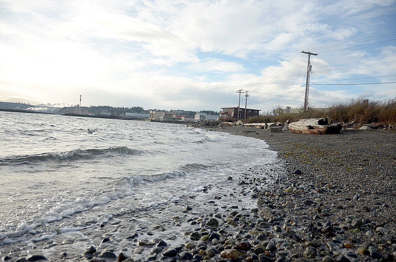 Port Townsend has seen extremely high tides this week due to the annual king tide phenomenon caused by the proximity of the earth to the moon. These tides are used to illustrate what potential issues could arise due to rising sea levels. (Cydney McFarland/Peninsula Daily News)