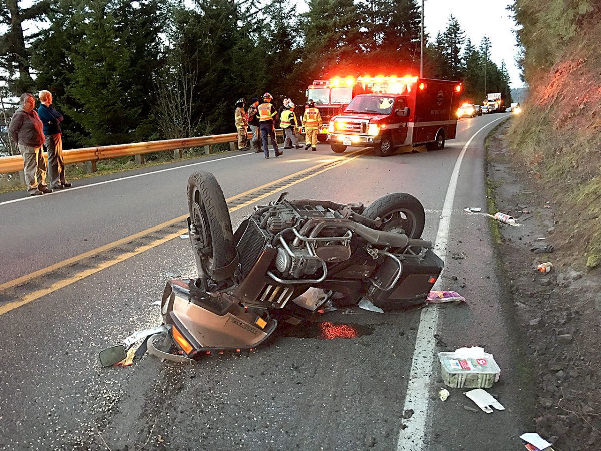 Motorcyclist in critical condition after crash near Port Townsend