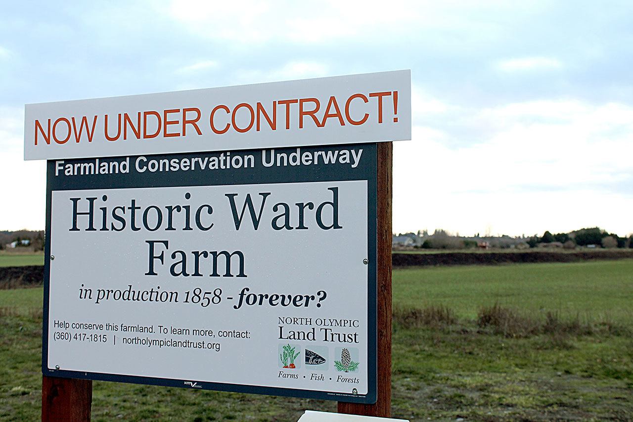 The Historic Ward Farm at the corner of Woodcock and Ward roads is now under contract with the North Olympic Land Trust for conservation.