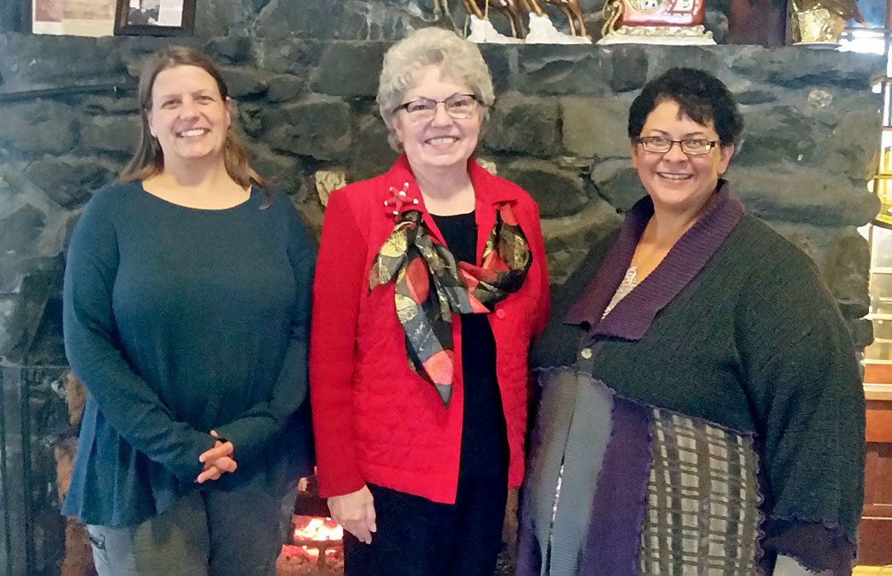 New members of the Olympic Peninsula Visitor Bureau are, from left, Melissa Williams, Linda Offutt and Christina Norman. (Olympic Peninsula Visitor Bureau)
