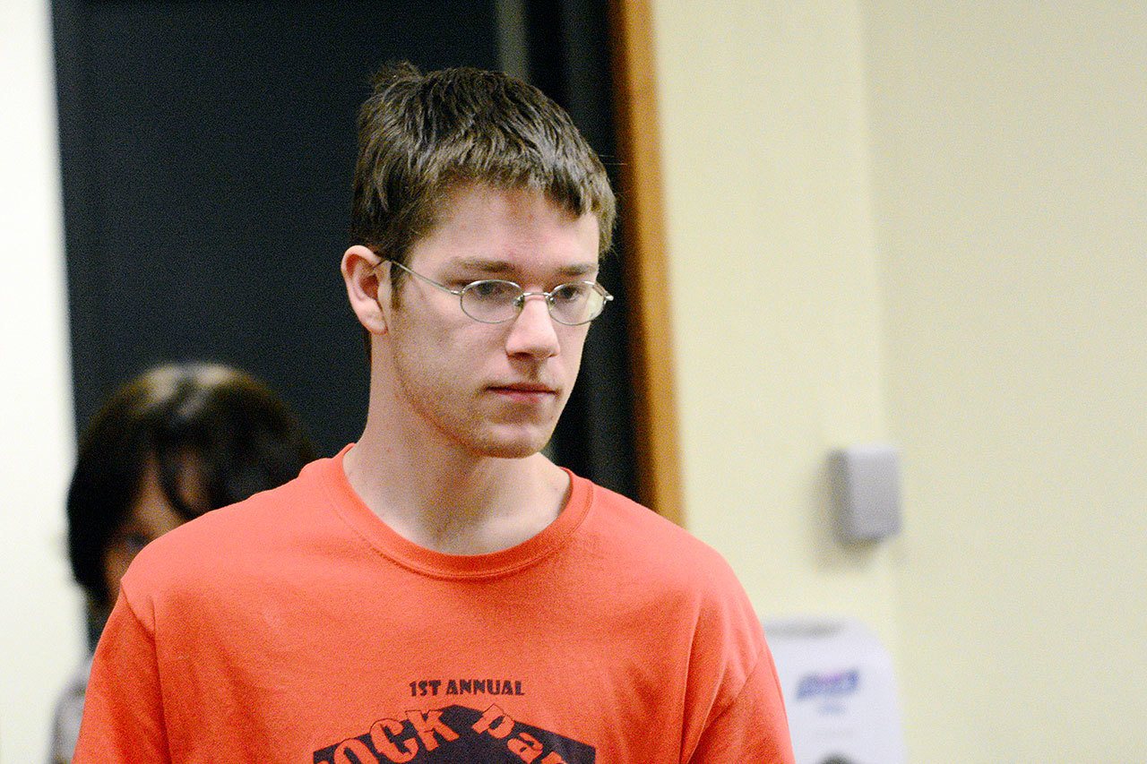 Jesse Major/Peninsula Daily News                                Julian Eren of Port Angeles, 20, appears in Clallam County Superior Court on Thursday after being arrested for investigation of first-degree child rape.