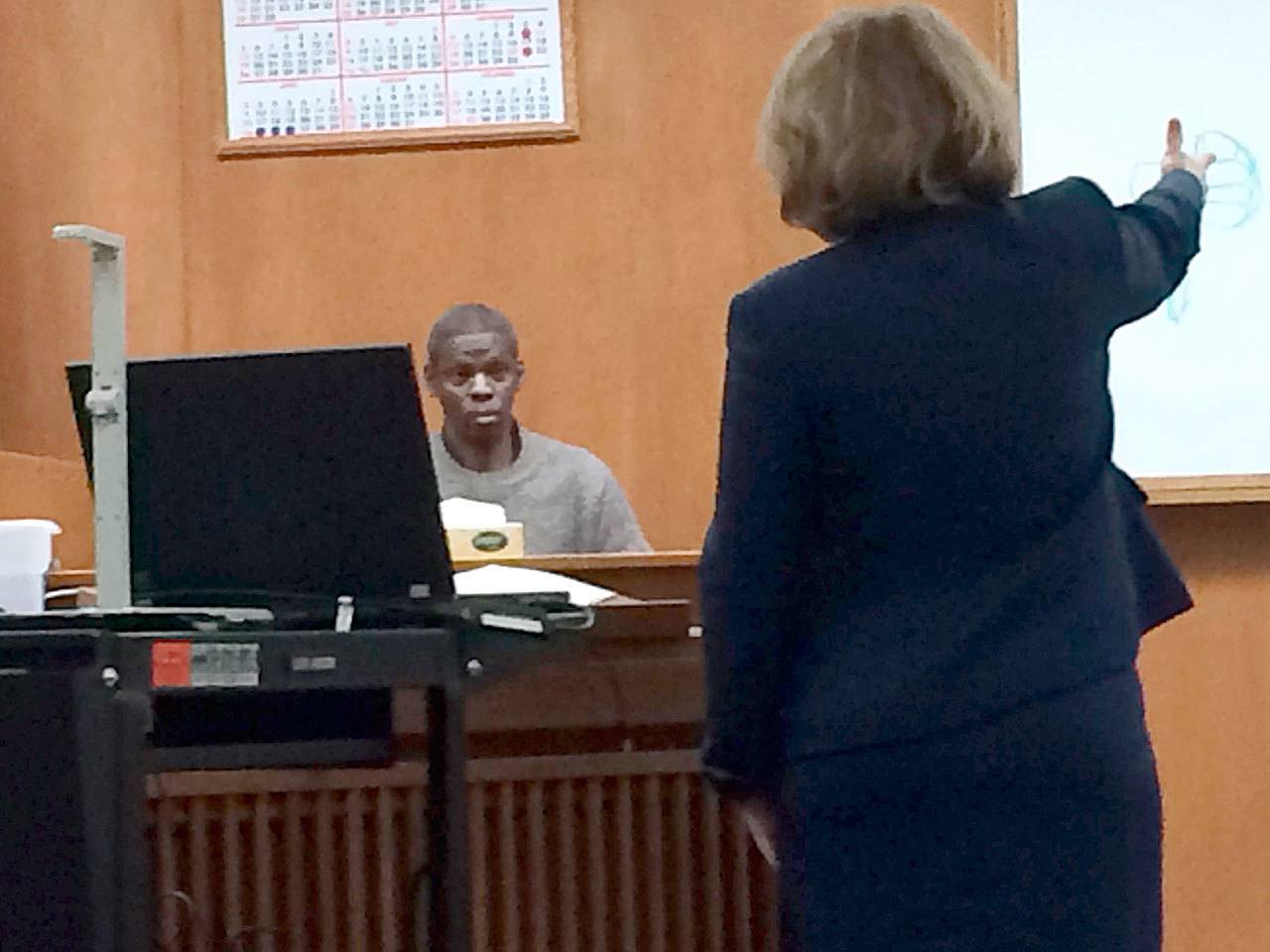 Keith Roberson, charged with first- and second-degree assault, claimed he fired a gun in self-defense when he testified at his trial this week. (Paul Gottlieb/Peninsula Daily News)
