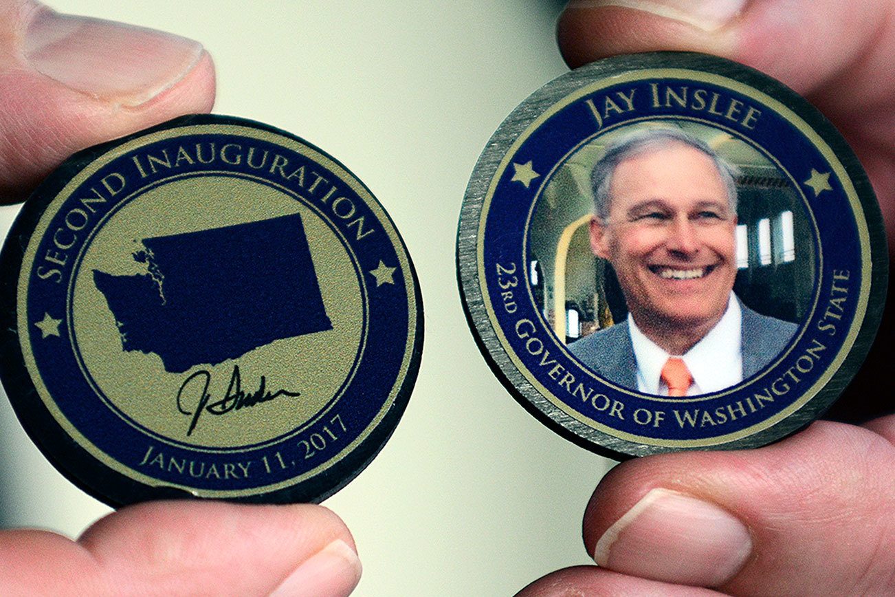 Port Angeles composites center creates commemorative coins for Inslee inauguration