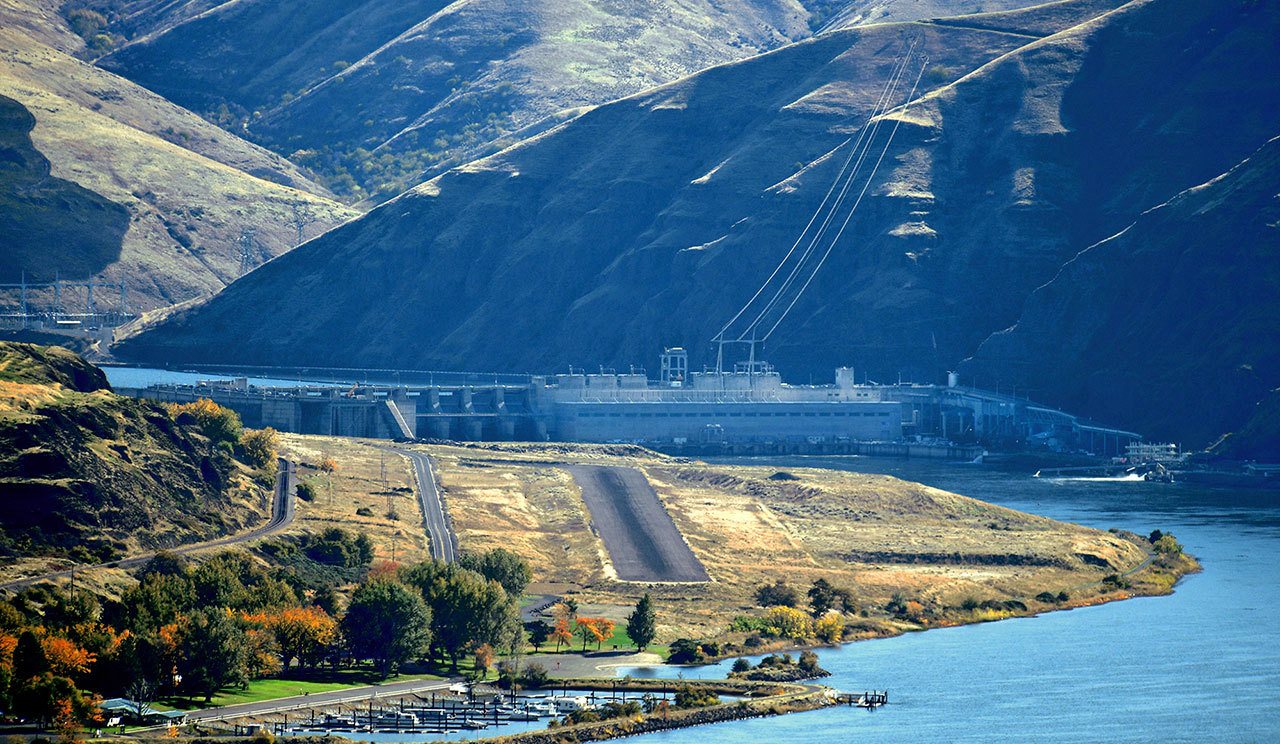 The Lower Granite Dam on the Snake River in Washington state is seen in October 2016. The Federal Columbia River System Cultural Resources Program, which tracks some 4,000 historic sites that also include homesteads and missions, is now contributing information as authorities prepare a court-ordered environmental impact statement concerning struggling salmon and the operation of 14 federal dams in the Columbia River Basin. (Jesse Tinsley/The Spokesman-Review via AP)