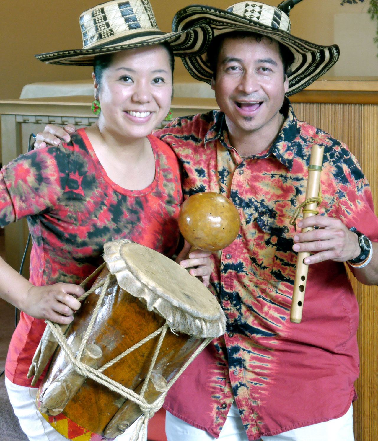Peninsula College will welcome the world music duo of Miho and Diego to Maier Hall on the Port Angeles campus Tuesday evening.