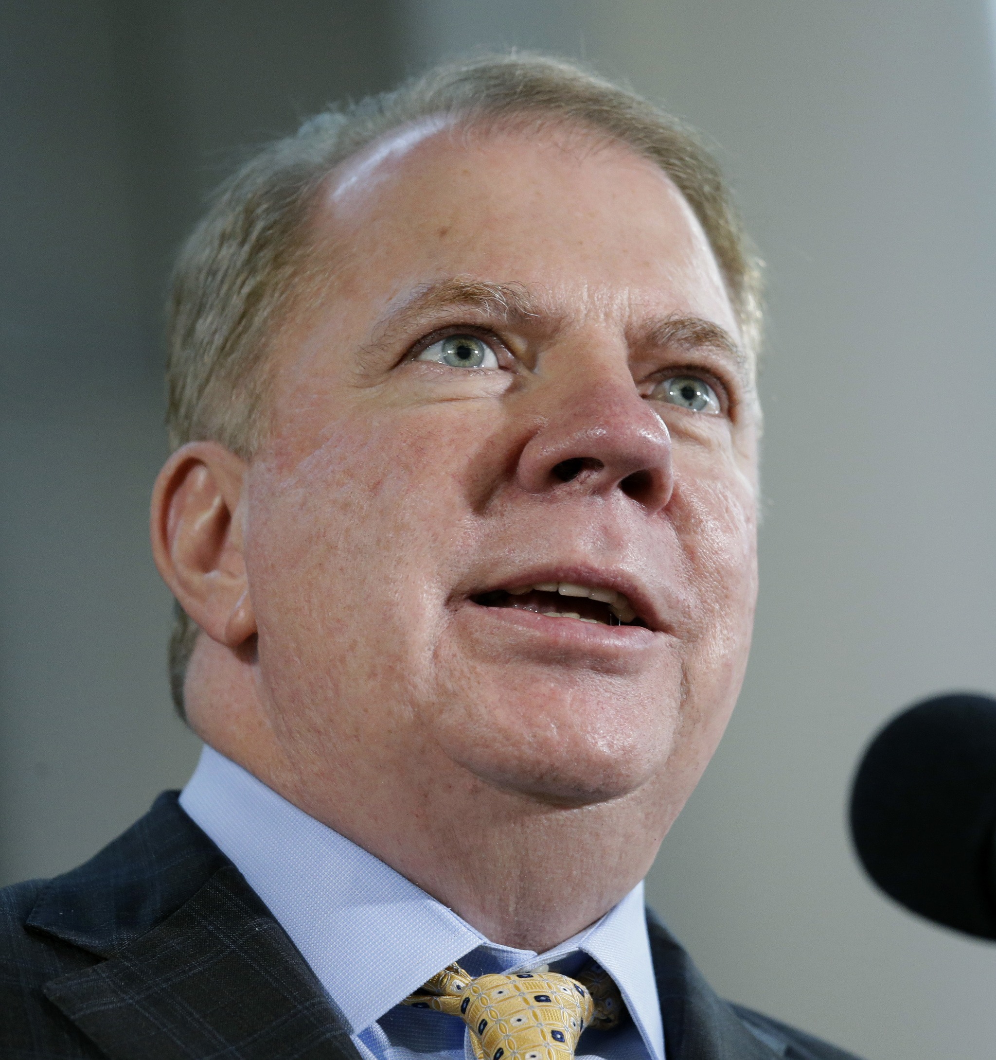 In this Oct. 10 photo, Seattle Mayor Ed Murray speaks at a celebration of Indigenous Peoples’ Day in Seattle. (Elaine Thompson/The Associated Press)