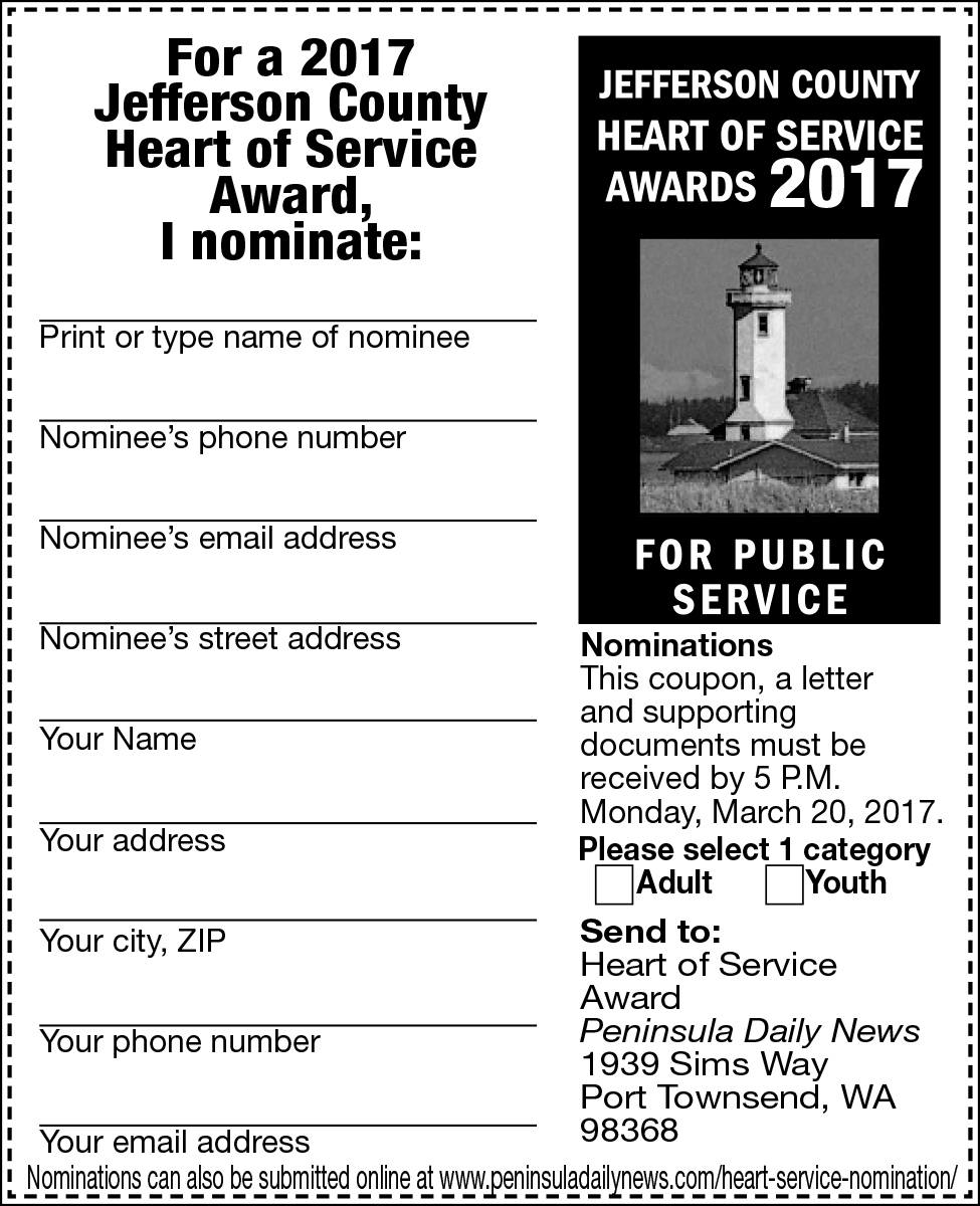Heart of Service Award nominations accepted now