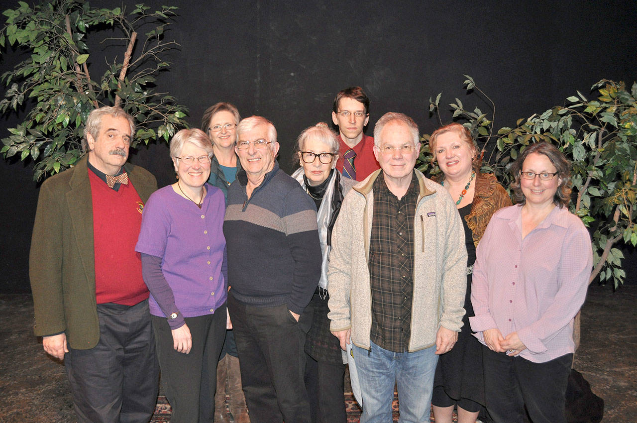 From left are Hewitt Brooks, Deborah Wiese, Port Townsend Mayor Deborah Stinson, Micheal Cavett, D.D. Wigley, Doug Given, Mark Rose, Port Townsend Arts Commission Commissioner Lisa Wentworth and Key City Public Theatre Artistic Director Denise Winter.