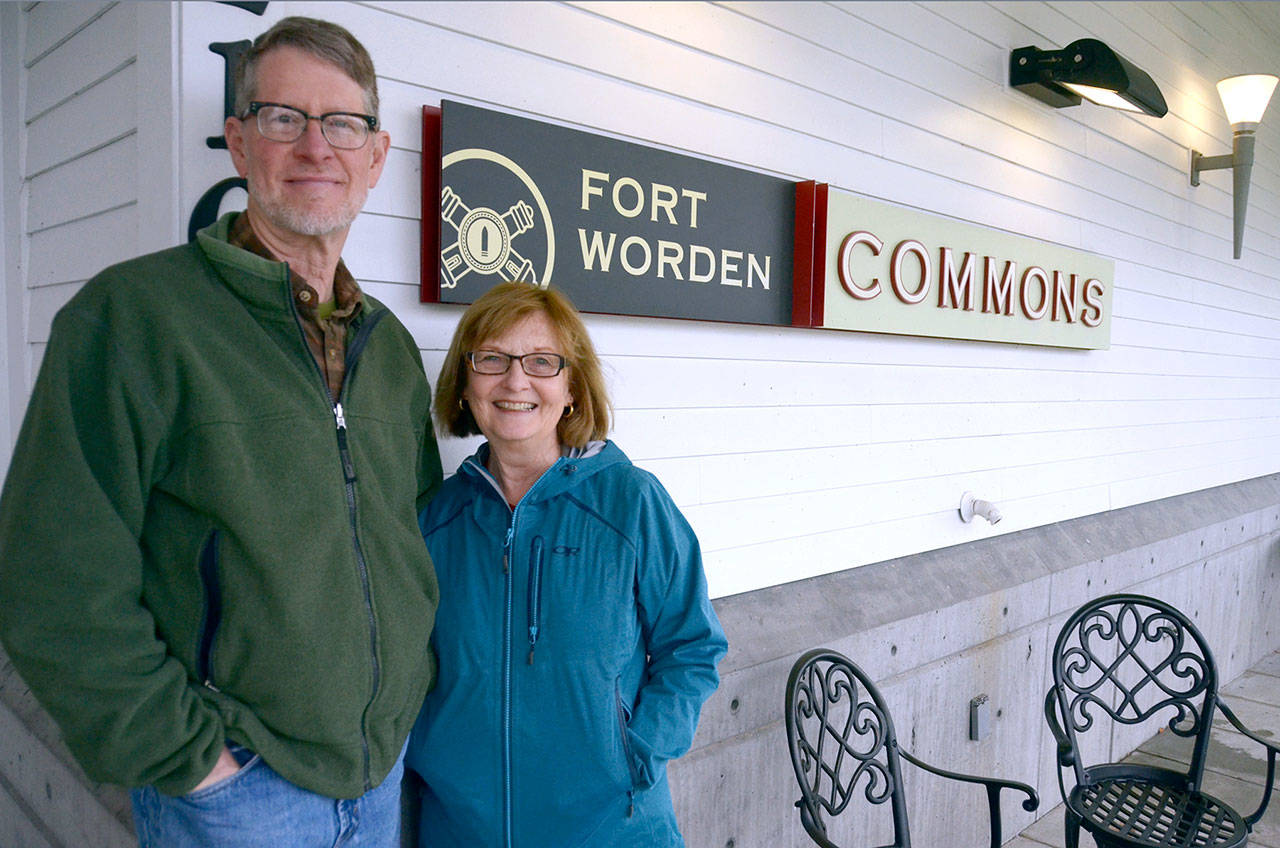 Friends of Fort Worden board member Claude Manning and President Zan Manning hope this year’s annual speaker will bring in new members and donations to the organization. (Cydney McFarland/Peninsula Daily News)