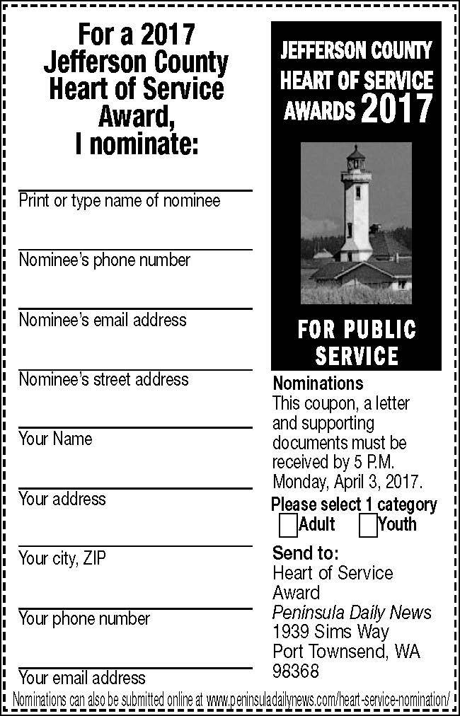 Jefferson Heart of Service nominations still being accepted