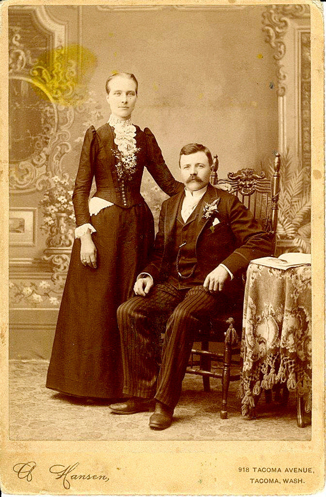 Peter and Anna Olson’s wedding photo in 1892. (Jefferson County Historical Society)