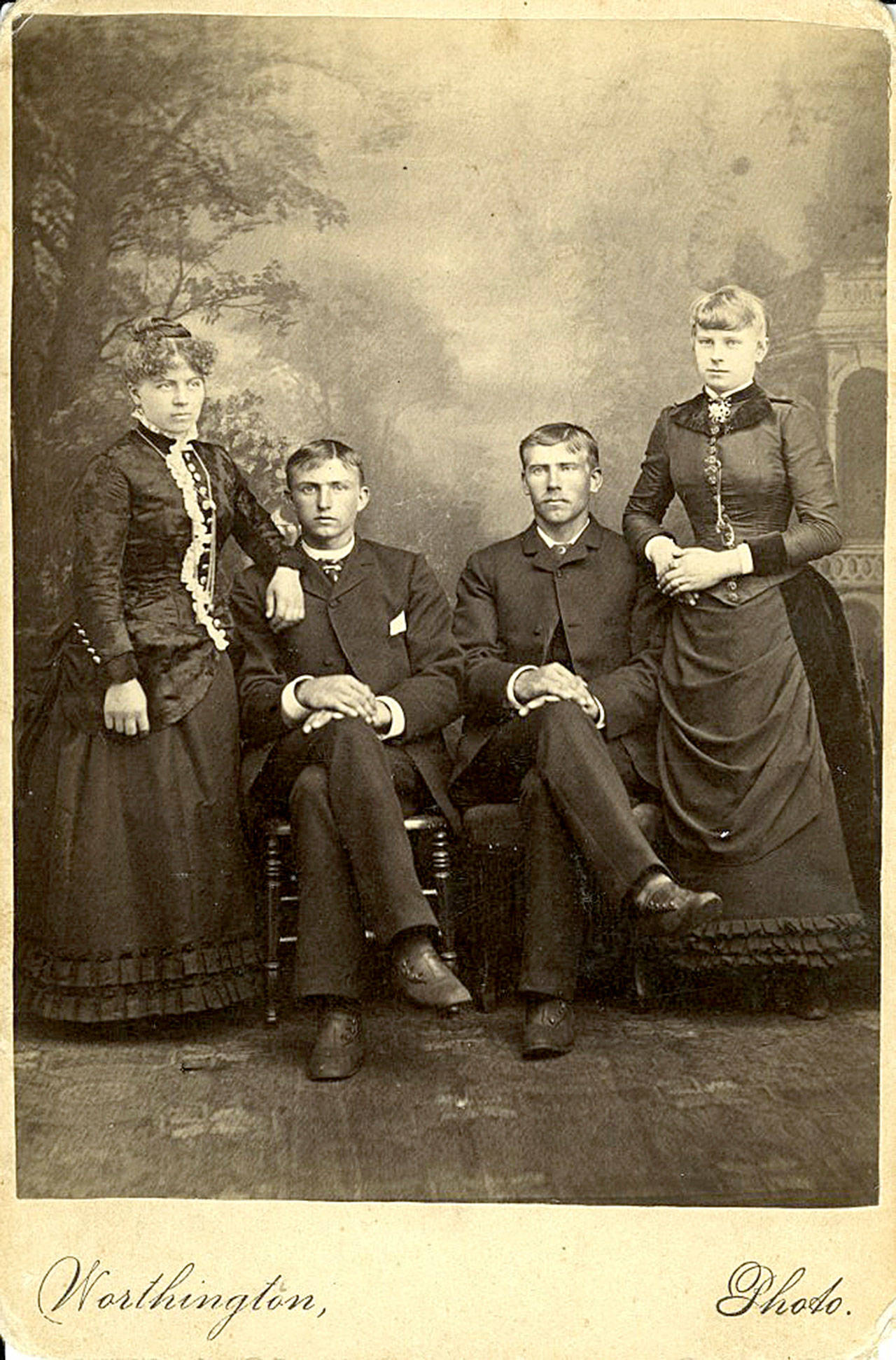 The Roselle siblings — from left, Hannah Roselle Halberg, John Roselle, Andrew Roselle and Nellie Roselle Story — in 1890. (Jefferson County Historical Society)