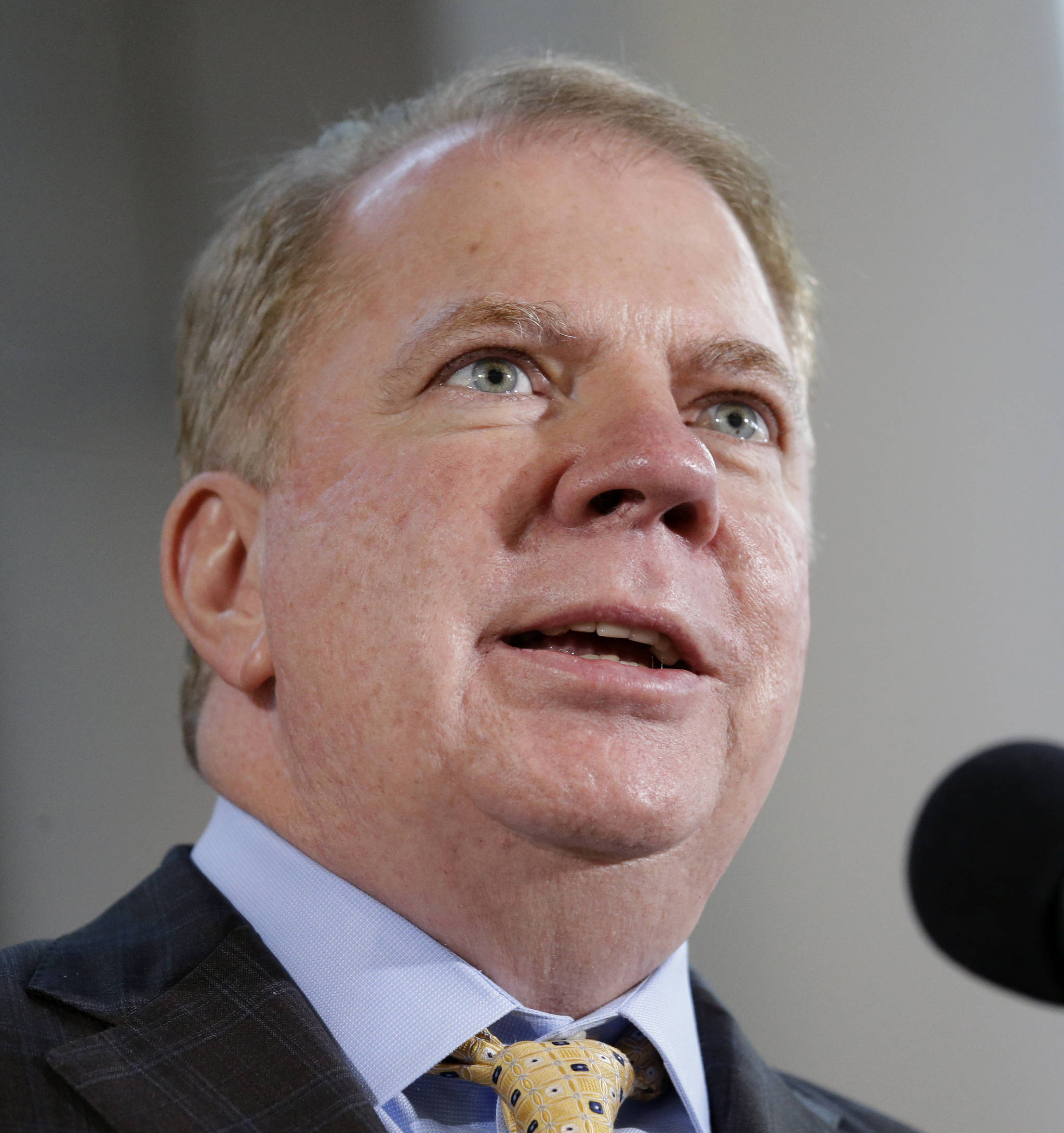 In this Oct. 10, 2016, photo, Seattle Mayor Ed Murray speaks at a celebration of Indigenous Peoples’ Day in Seattle. (The Associated Press)