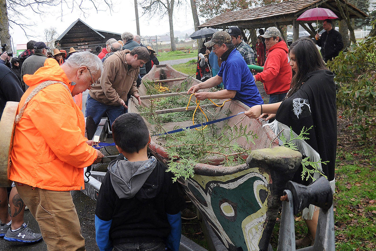 A feature of Sequim park for decades, native canoe returns to its family