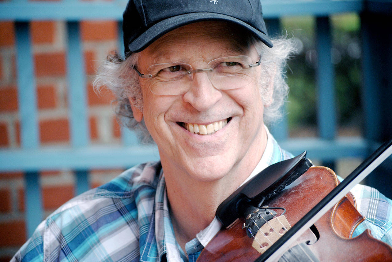 Rodney Miller will supply the music for the first of three May contra dances on the North Olympic Peninsula at Forks’ Rainforest Arts Center on Friday.