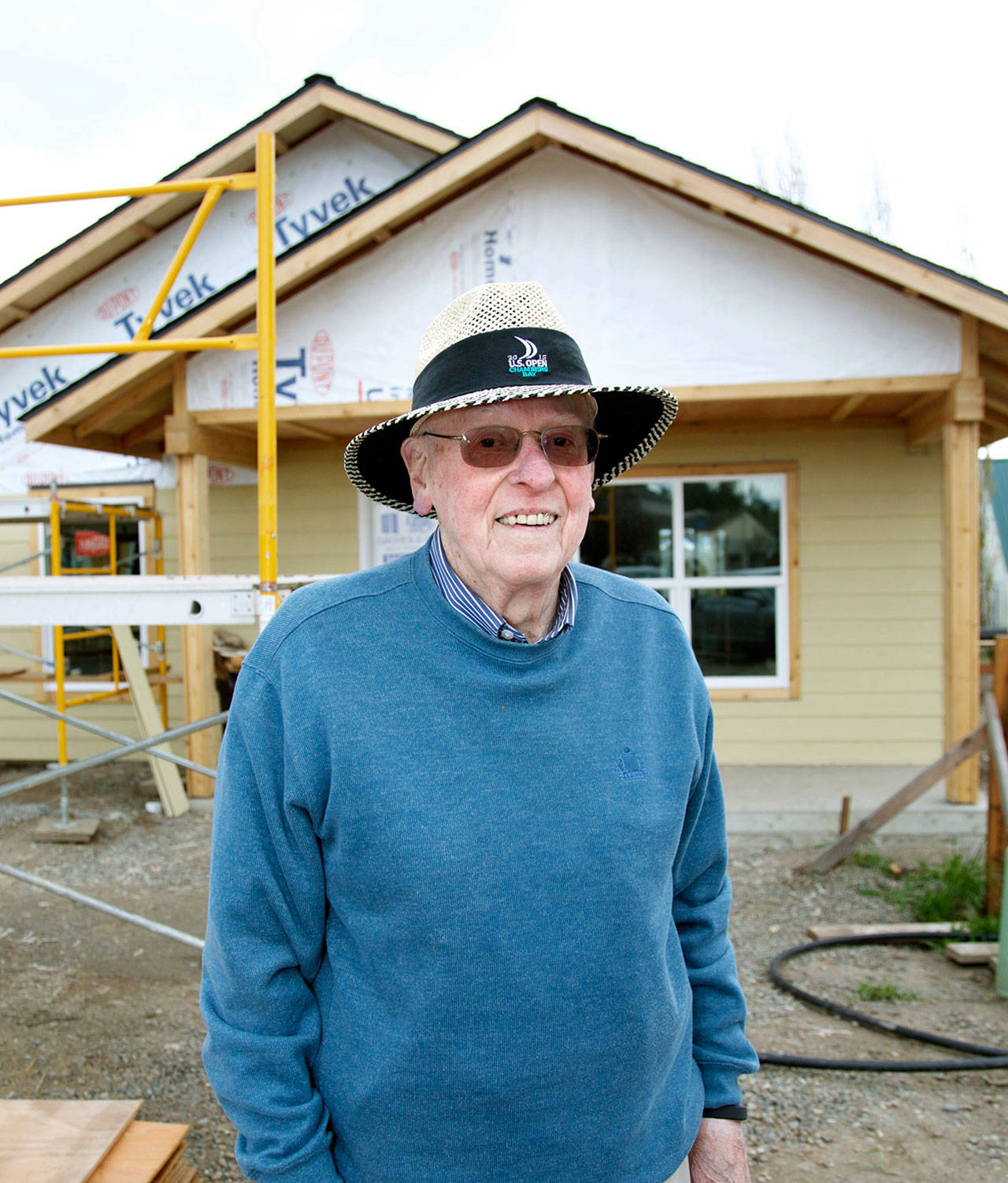 2017 Heart of Service award winner Jack Randall at a Habitat for Humanity construction site in Port Townsend. (Steve Mullensky/for Peninsula Daily News)