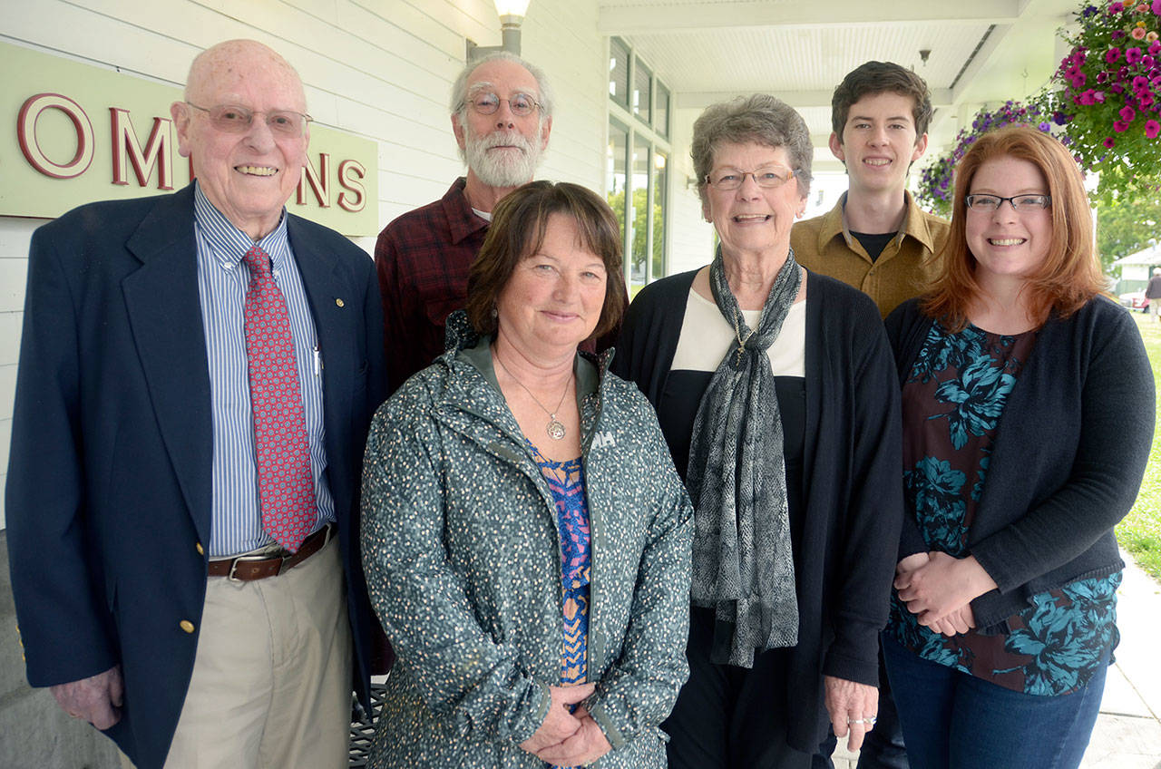 Heart of Service honorees are, from left, Jack Randall, Hank Hazen, Cleone Telling, Joni Williams, Milo Rolland and Marla Overman. (Cydney McFarland/Peninsula Daily News)