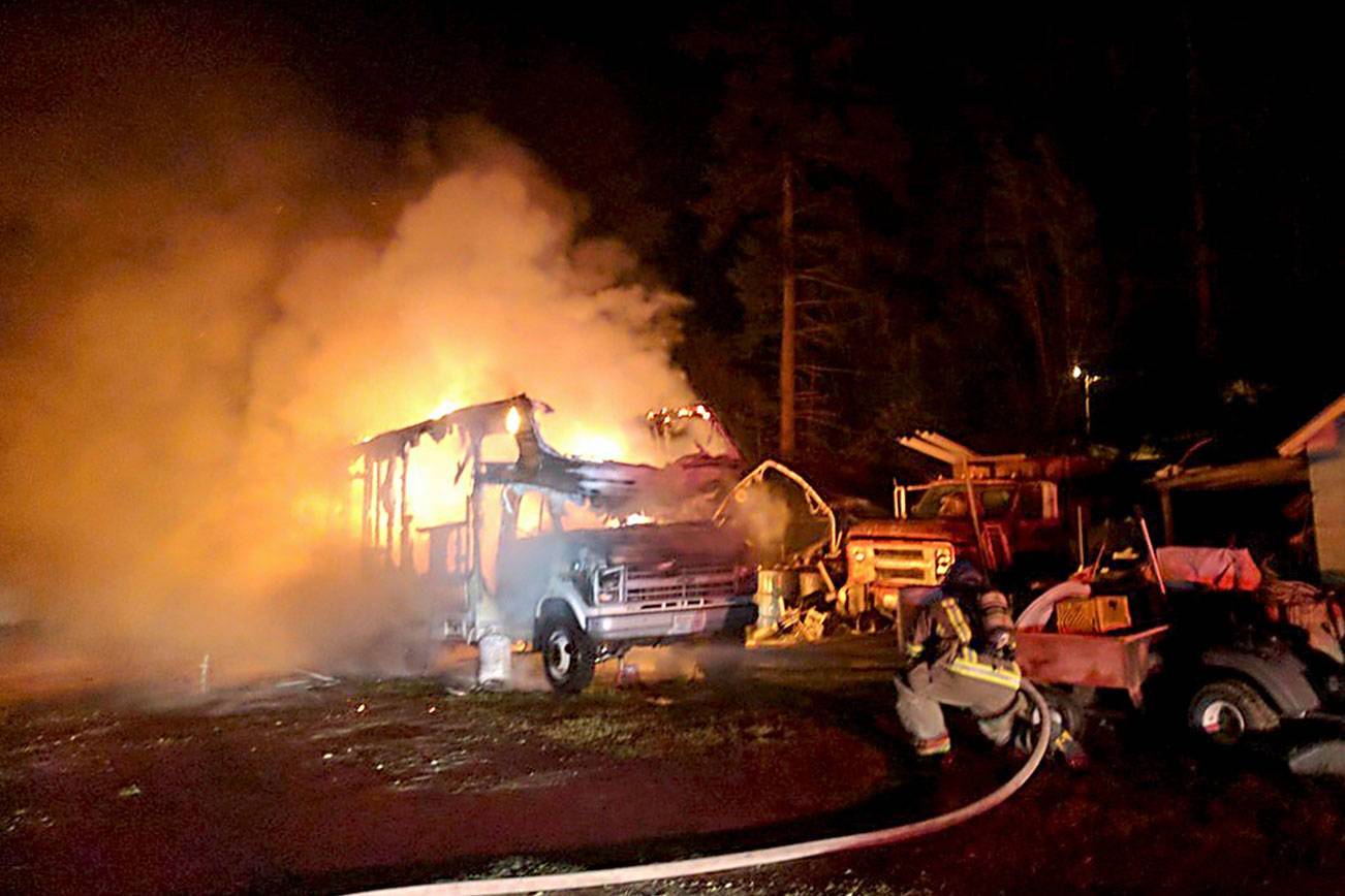 Travel trailer burns on O’Brien Road
