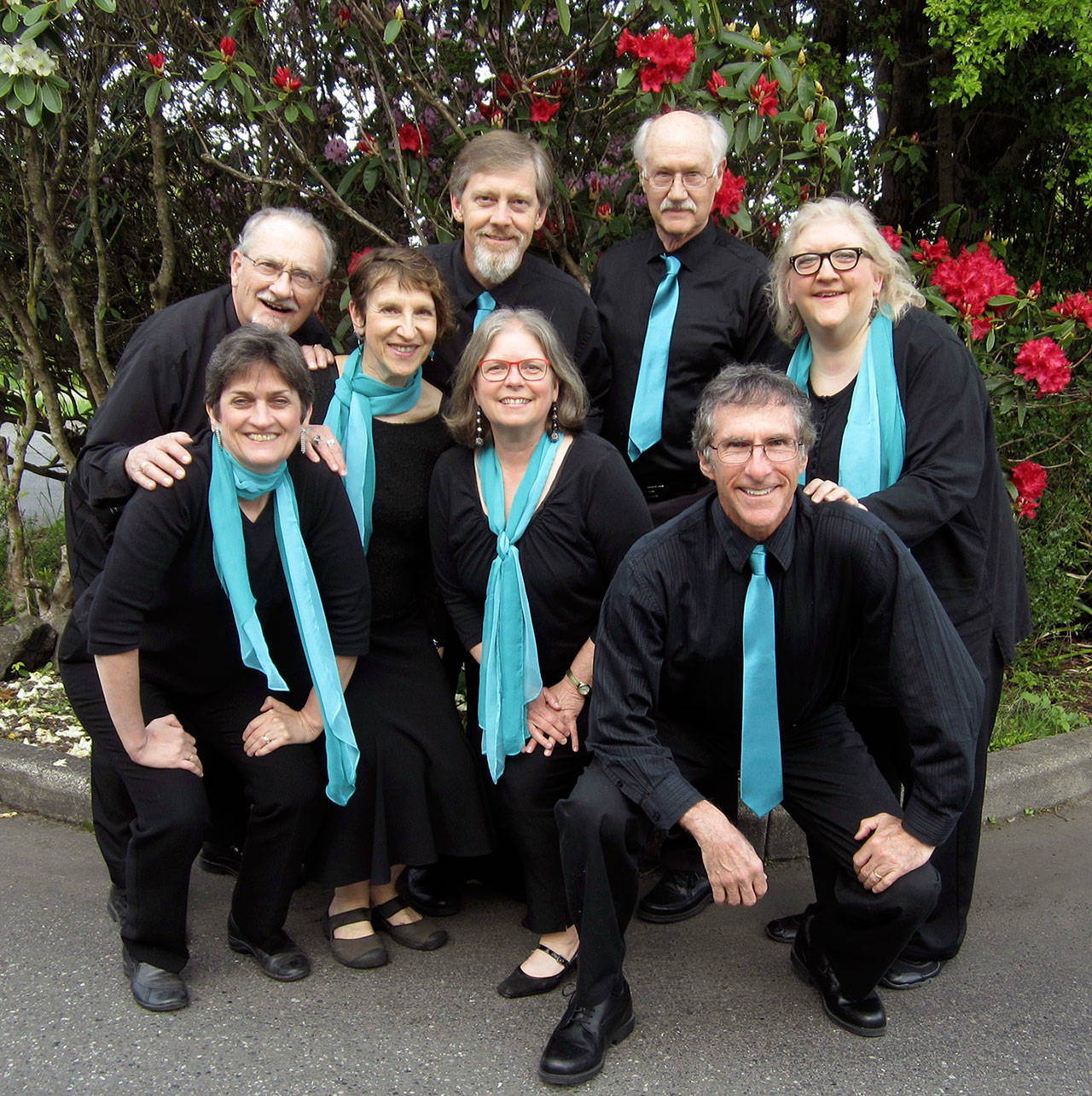 The Wild Rose Chorale celebrates its anniversary with the program “25 Years and Counting” in two concerts Friday and Saturday. Current personnel include Al Thompson, JES Schumacher, Charles Helman, Doug Rodgers, Marj Iuro, Brian Goldstein, Lynn Nowak and Leslie Lewis. (Pete Parrish)