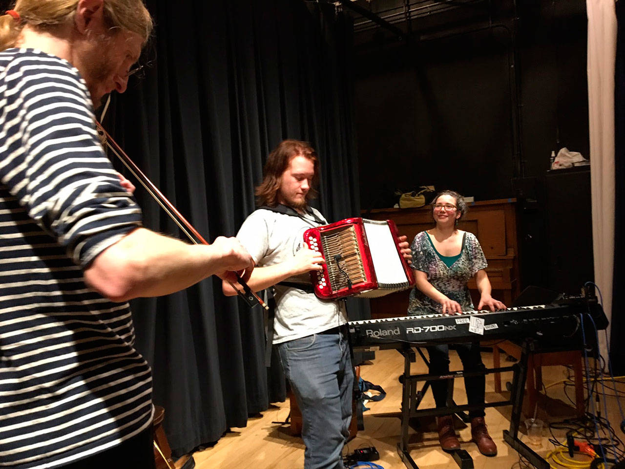 The Waxwings band will bring the rhythm to the Black Diamond Community Hall contra dance this Saturday night.