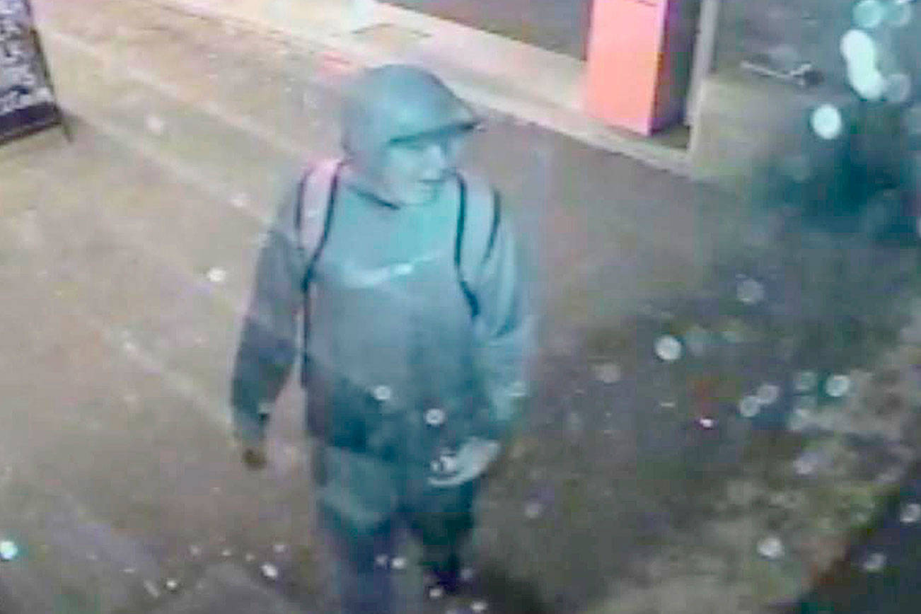 Port Angeles police are asking the public’s assistance in identifying this man in relation to a burglary Sunday night.