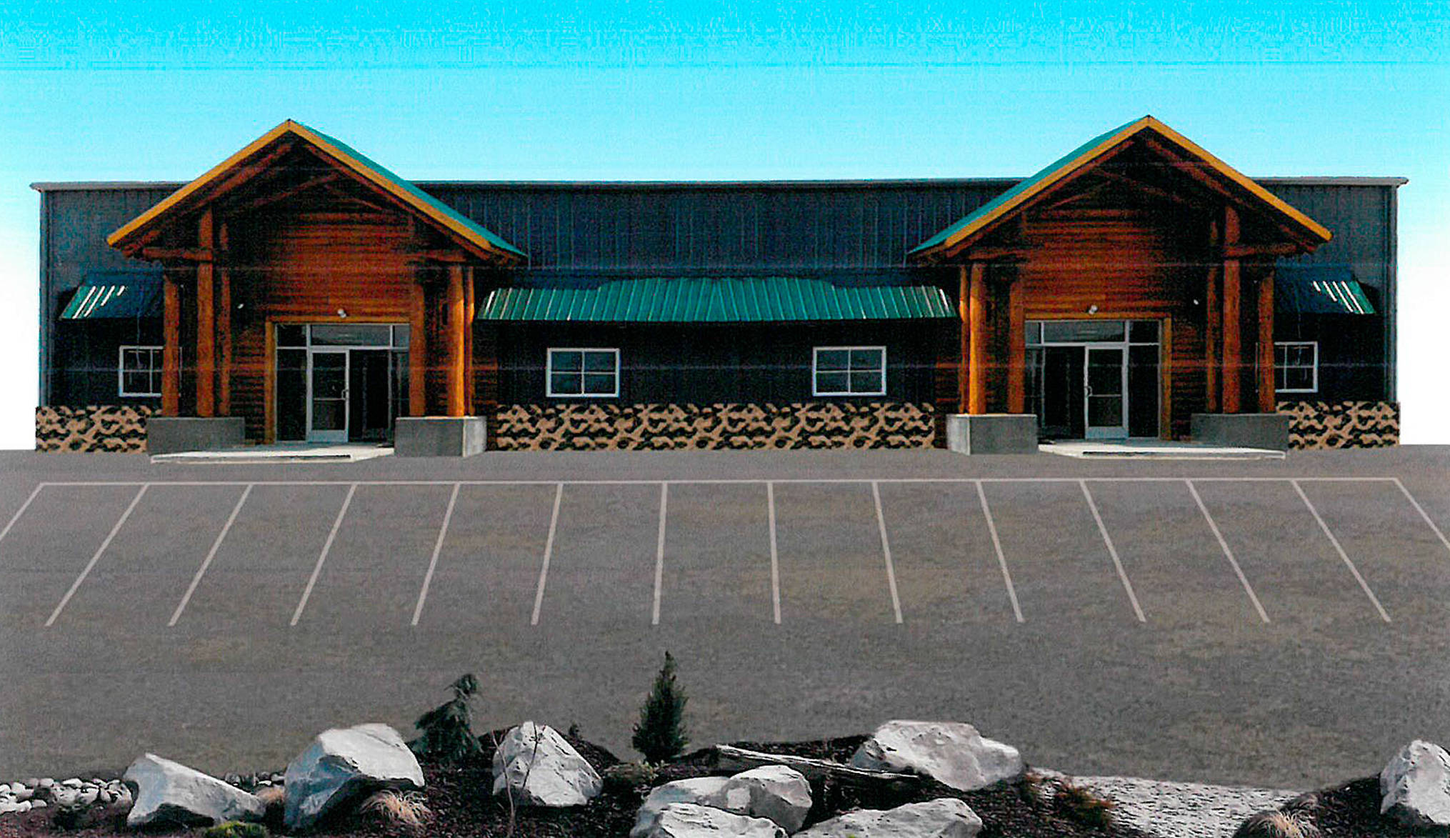 An artist’s rendering shows a 3,600-square-foot building Shipley Center officials hope to construct across East Hammond Street in Sequim within the next year.