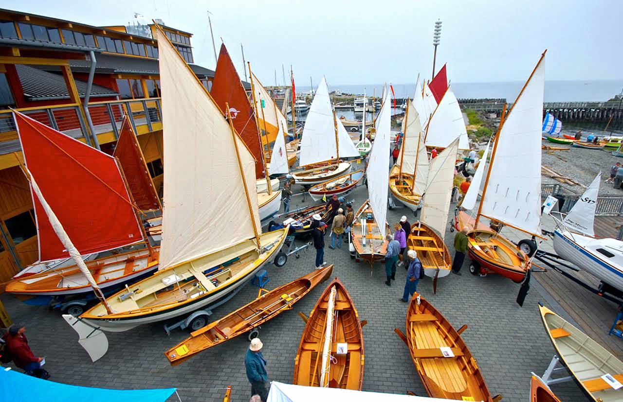 Small boats will take over the Port Townsend waterfront this weekend for the sixth annual Pocket Yacht Palooza, a free event that is open to the public and anyone with a boat under 22 feet. Pictured is last year’s palooza. (Port Townsend Pocket Yachters)