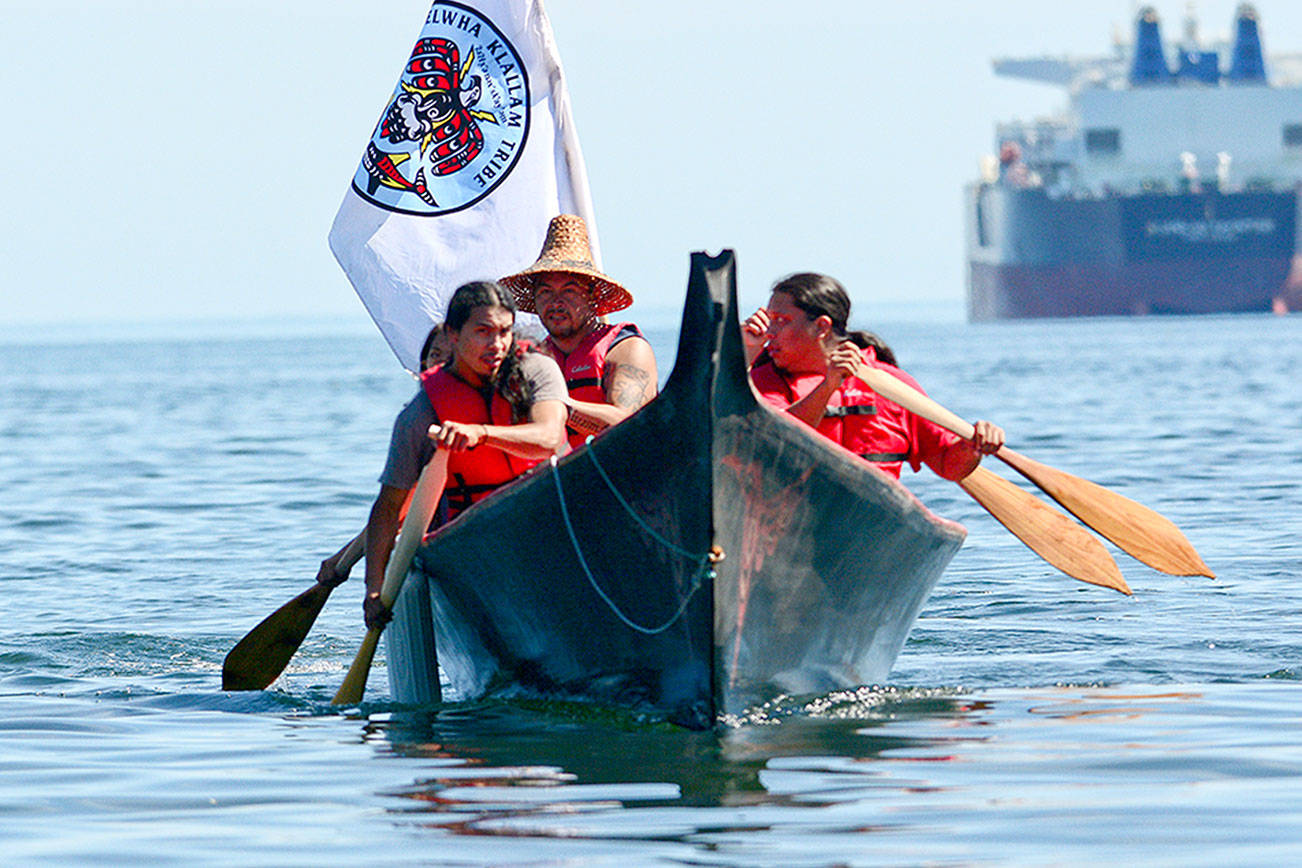 Lower Elwha Klallam Tribe welcomes pullers ashore at Port Angeles amid Canoe Journey