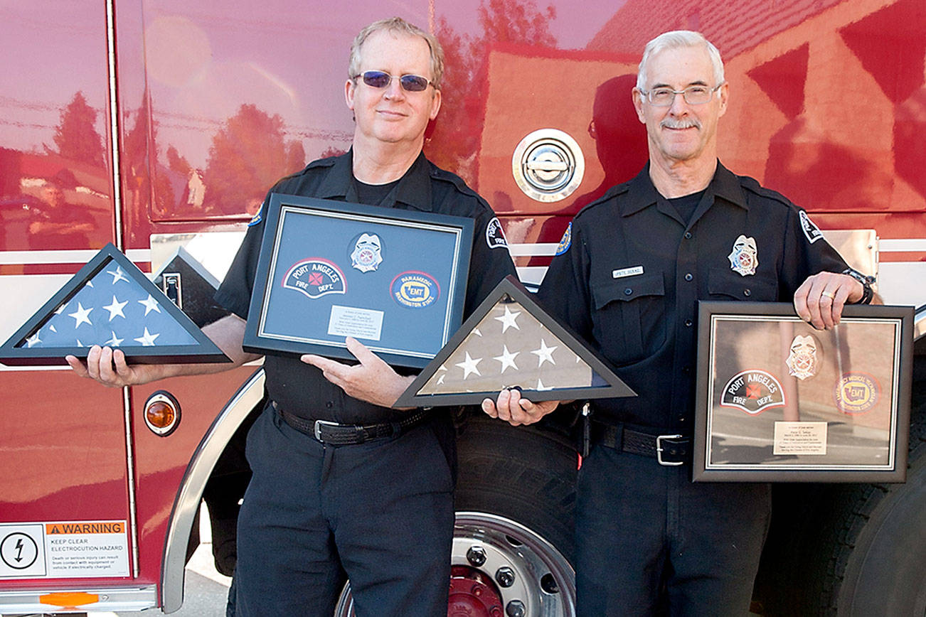 Ceremony honors longtime firefighters as they retire from Port Angeles department