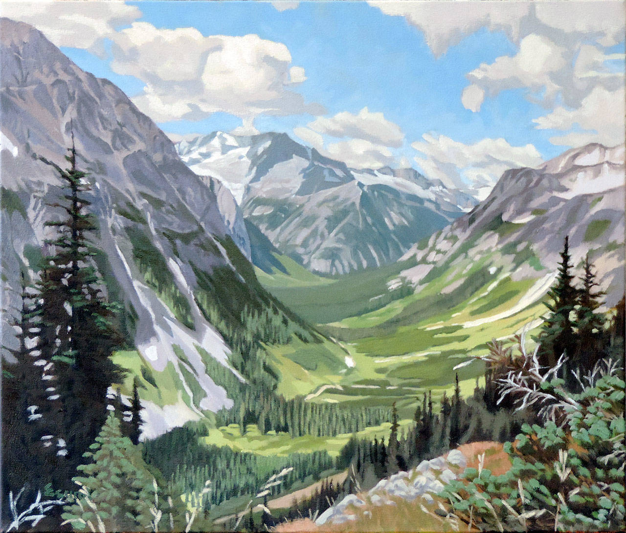 Toshi Esumi’s “Mount Logan, WA” painting will be one of the 63 pieces on display at the Northwind Arts Center’s juried show “Expressions Northwest” through Aug. 27. (Toshi Esumi)
