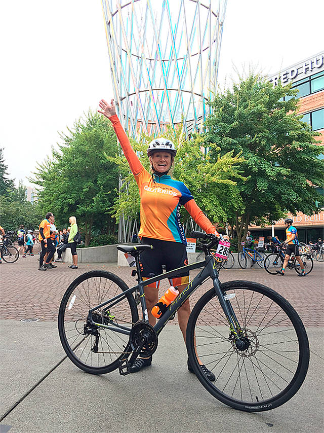 Port Angeles’ Sherry Curran raised more than $600 for cancer research while completing the 25-mile Fred Hutch Obliteride last weekend in Seattle.